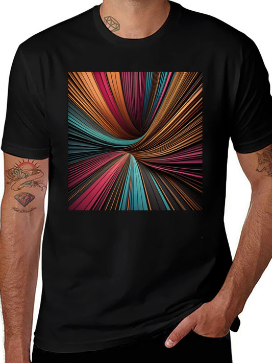 Abstract Line Art Graphic Tee - Modern Style