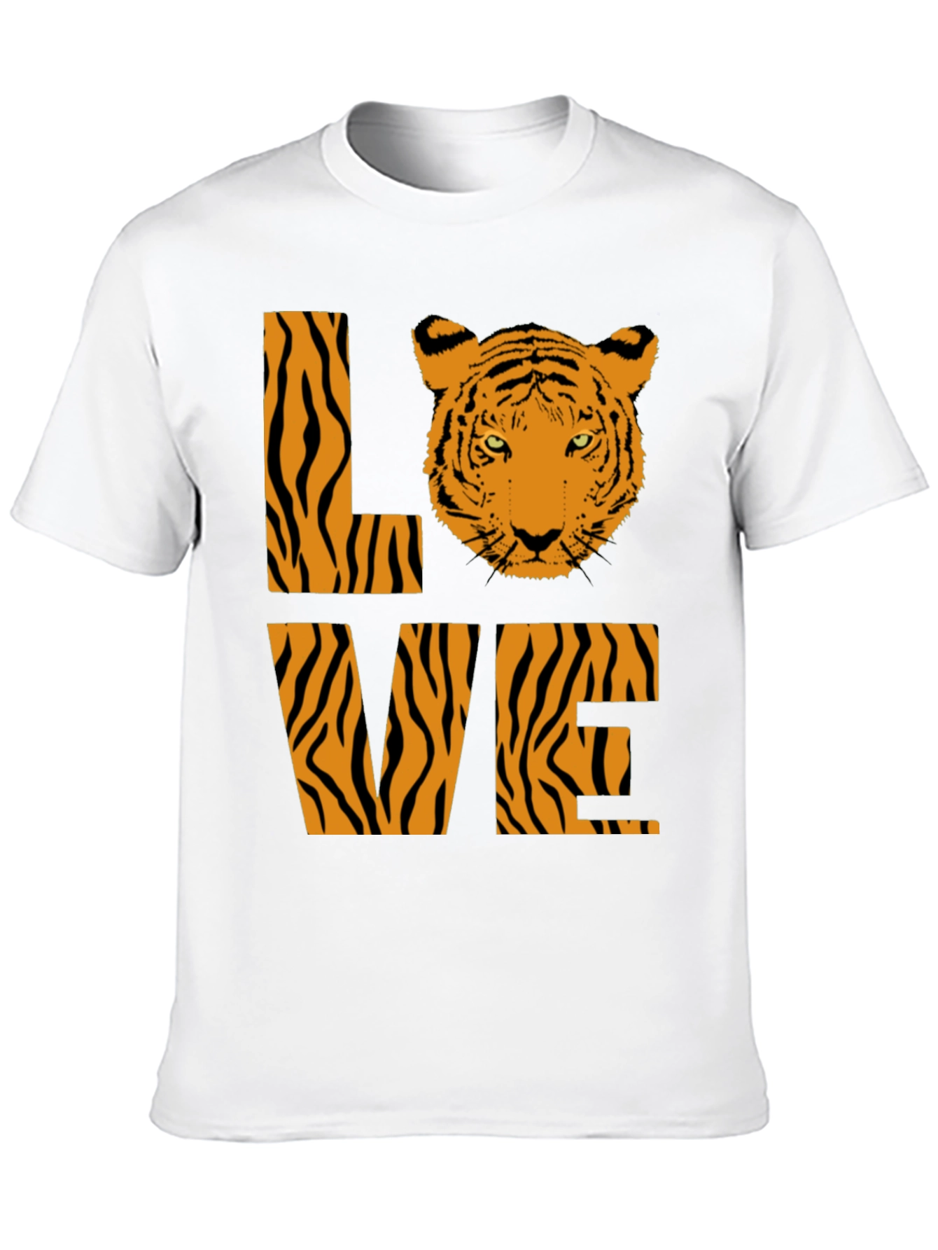 Tiger Love Graphic Tee - Animal Print Mens T-Shirt