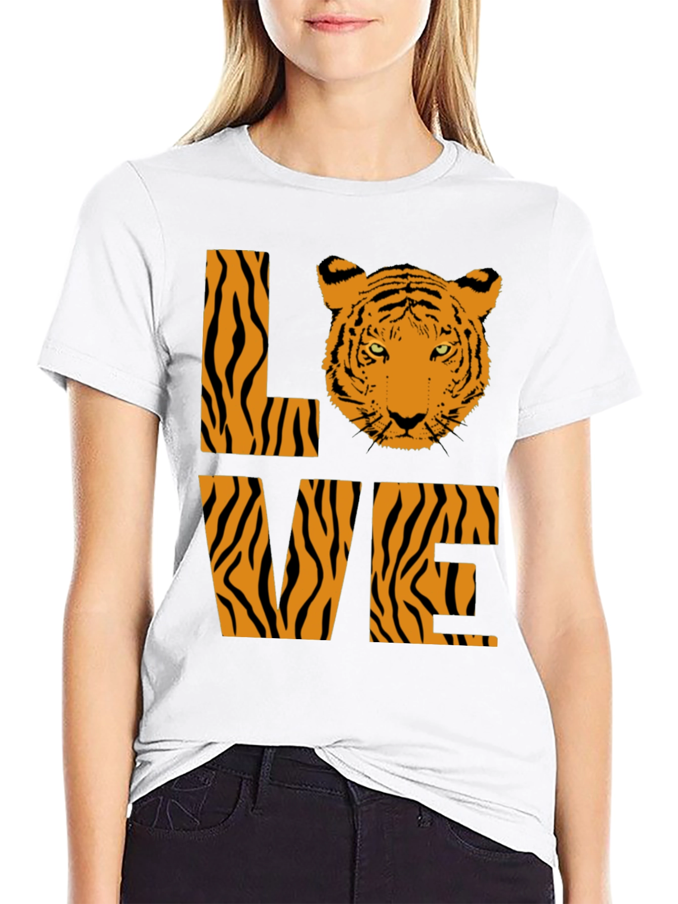 Tiger Love Graphic Tee - Animal Print Mens T-Shirt