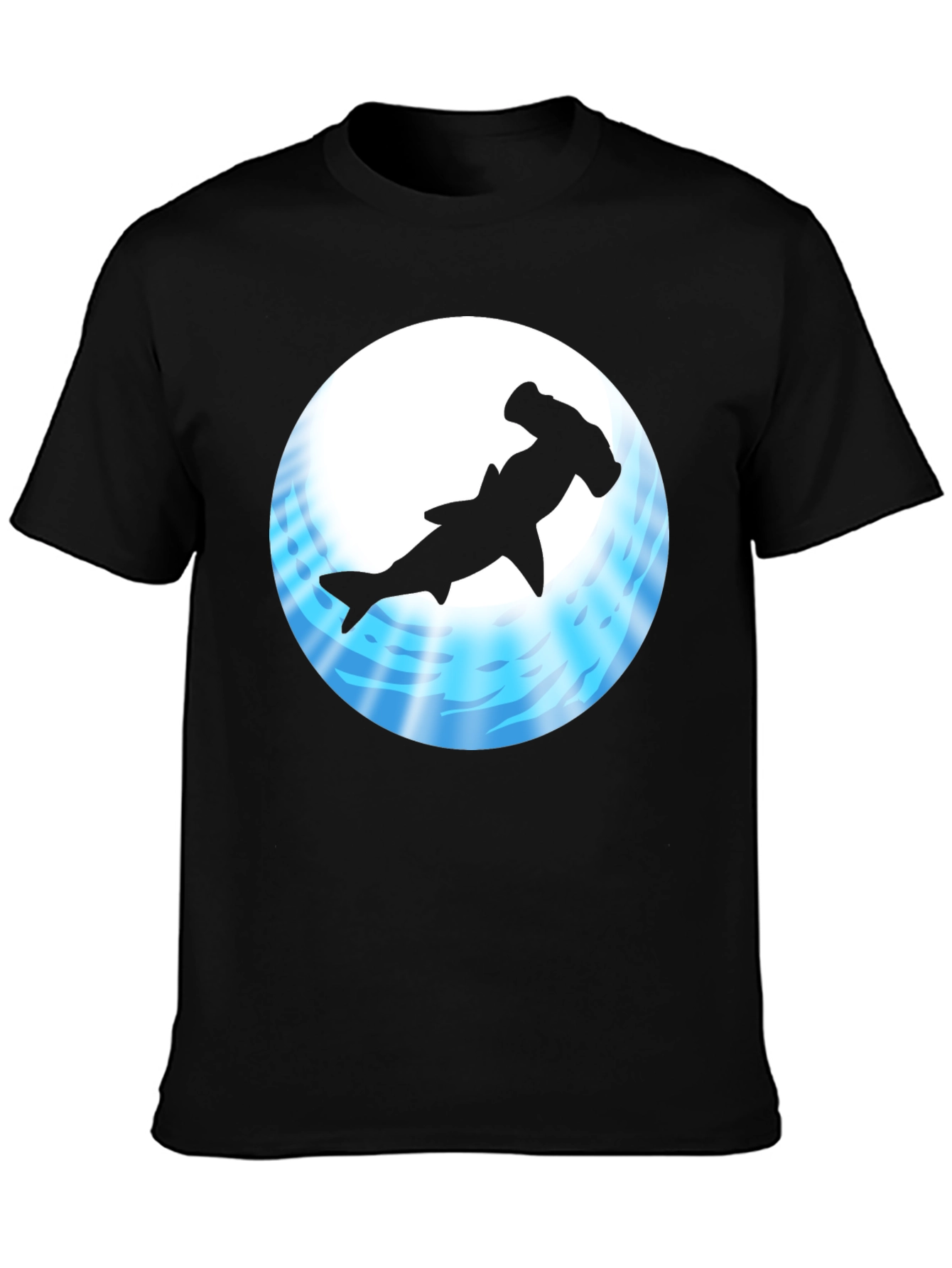 Hammerhead Shark Black T-Shirt - Unique Ocean Design