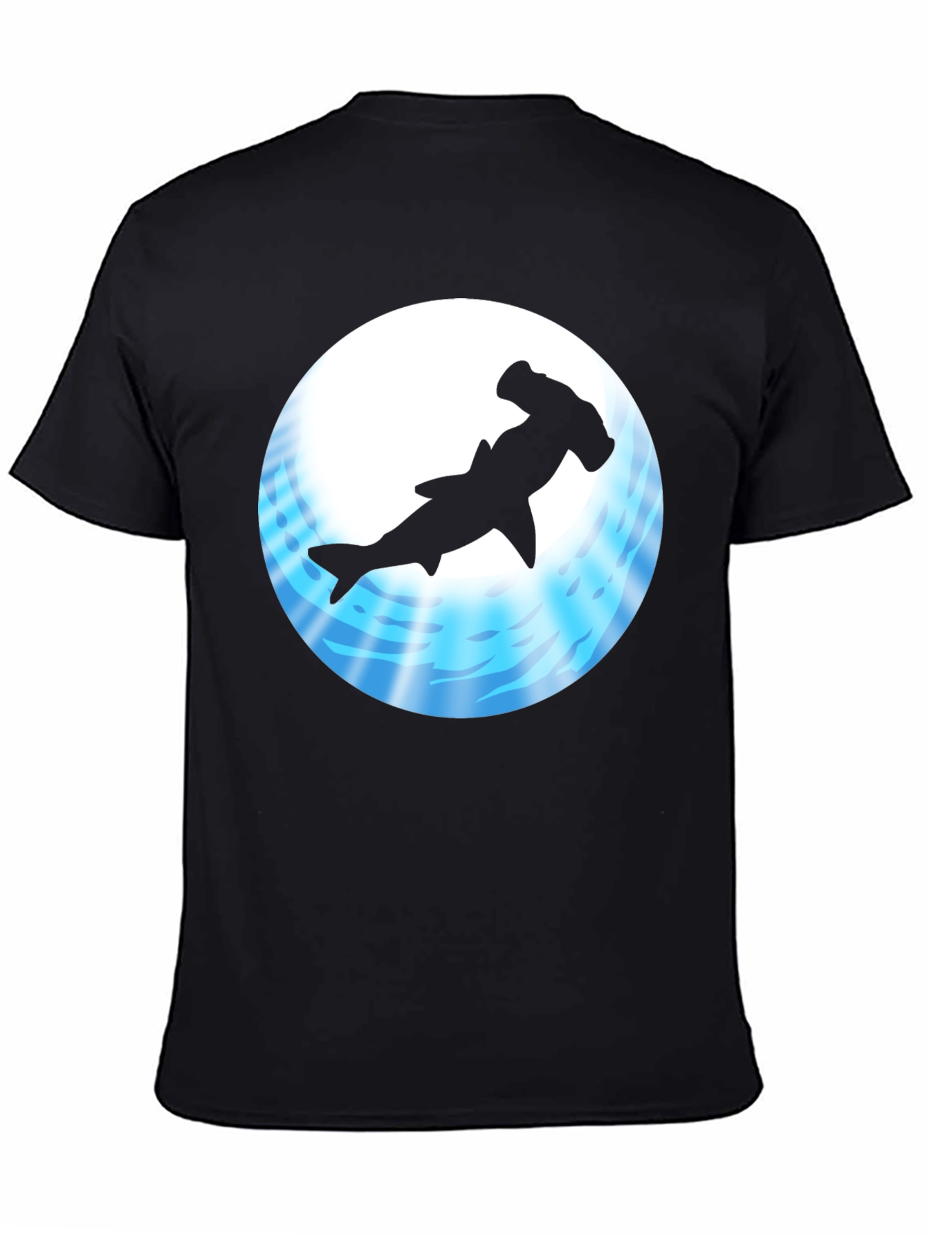 Hammerhead Shark Black T-Shirt - Unique Ocean Design