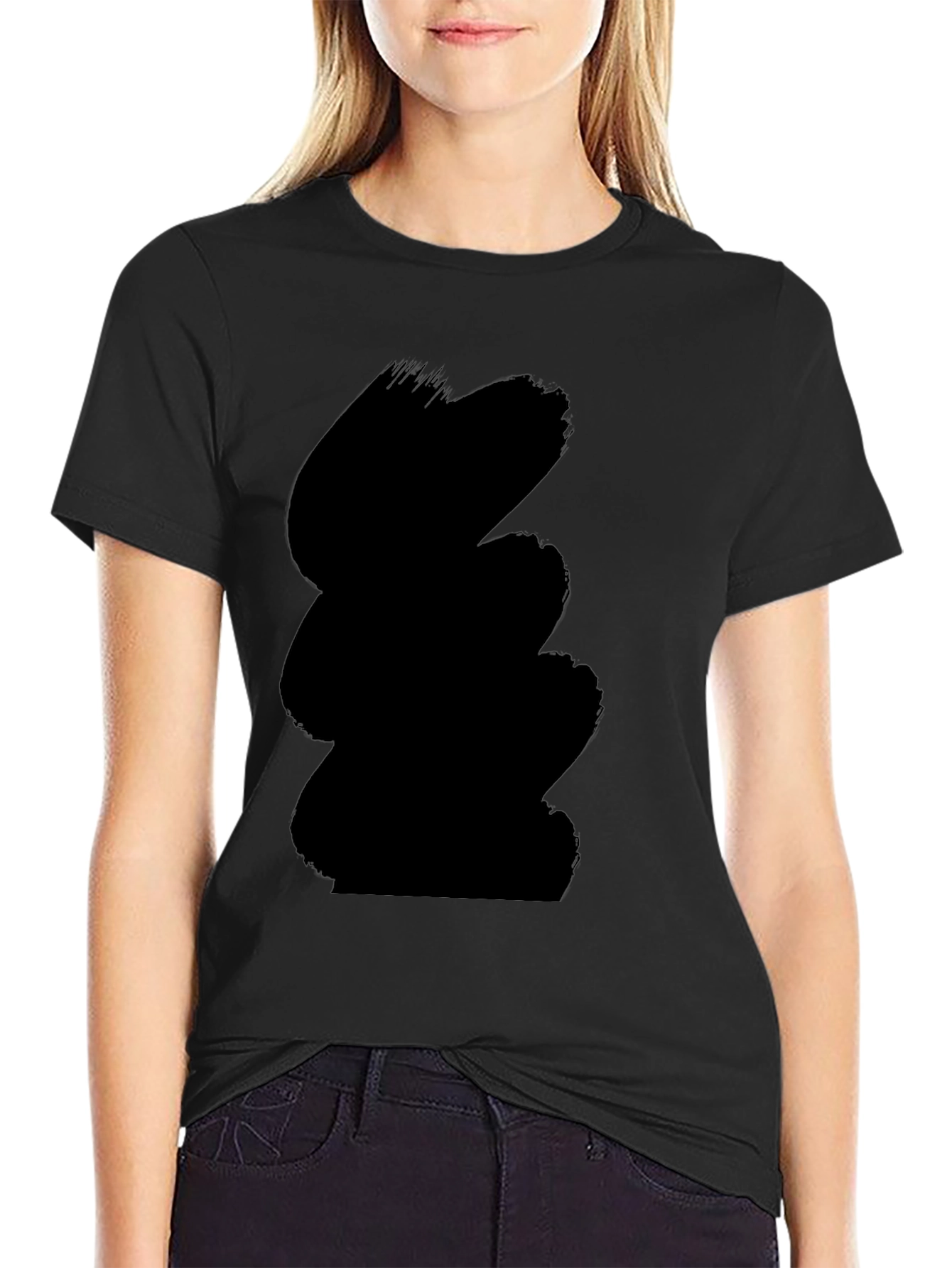 Mens Casual Black Crew Neck T-Shirt
