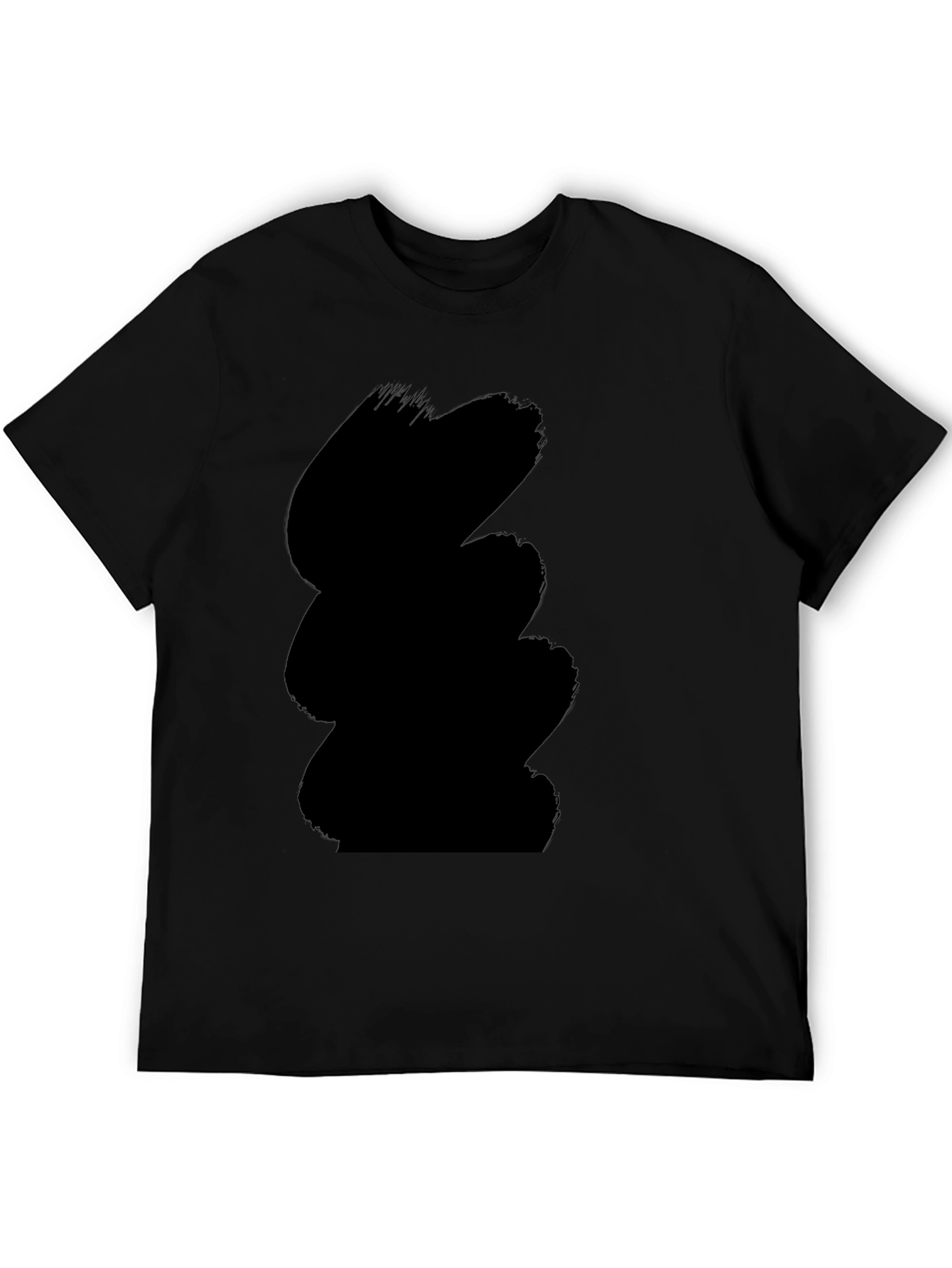 Mens Casual Black Crew Neck T-Shirt