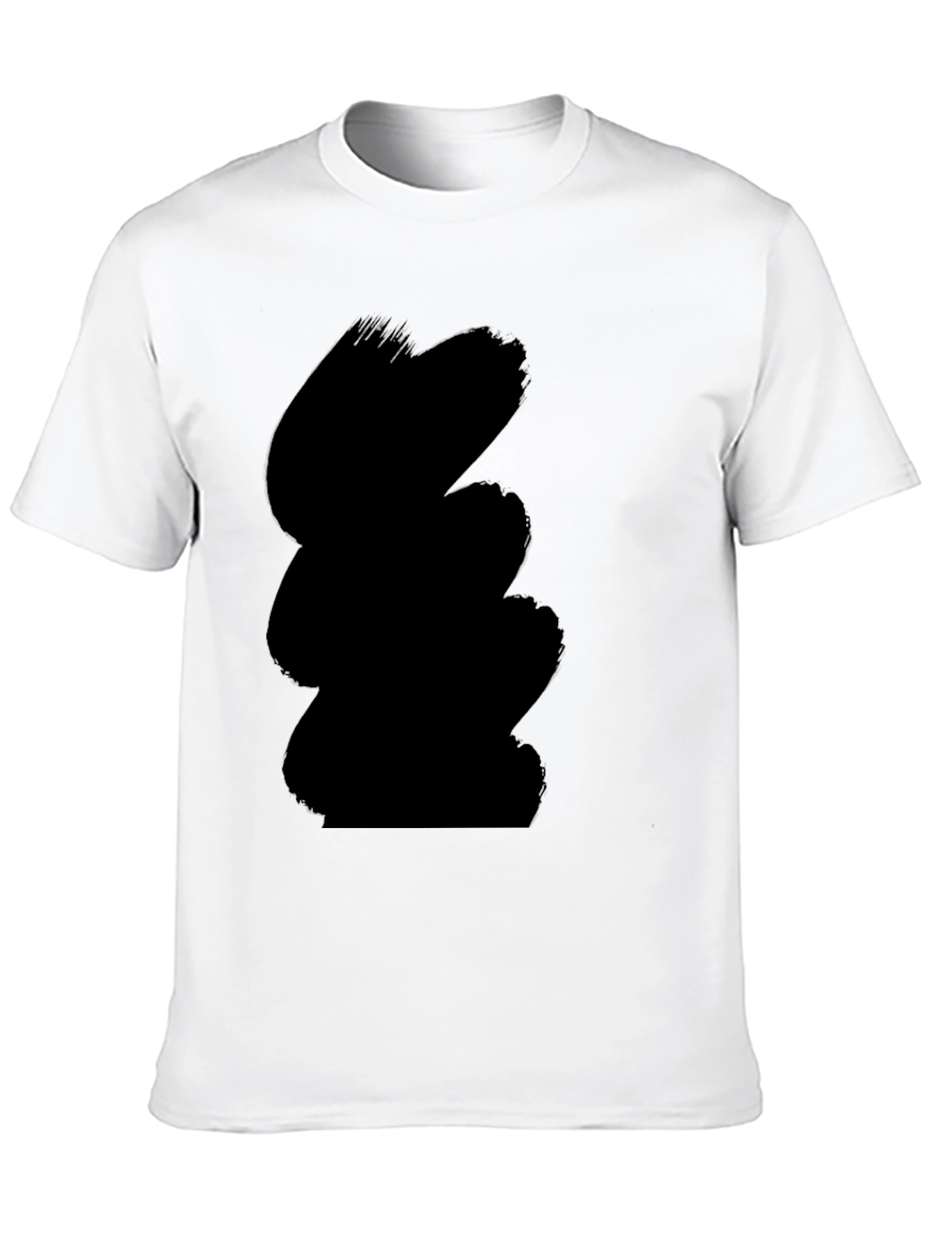 Mens Casual Black Crew Neck T-Shirt