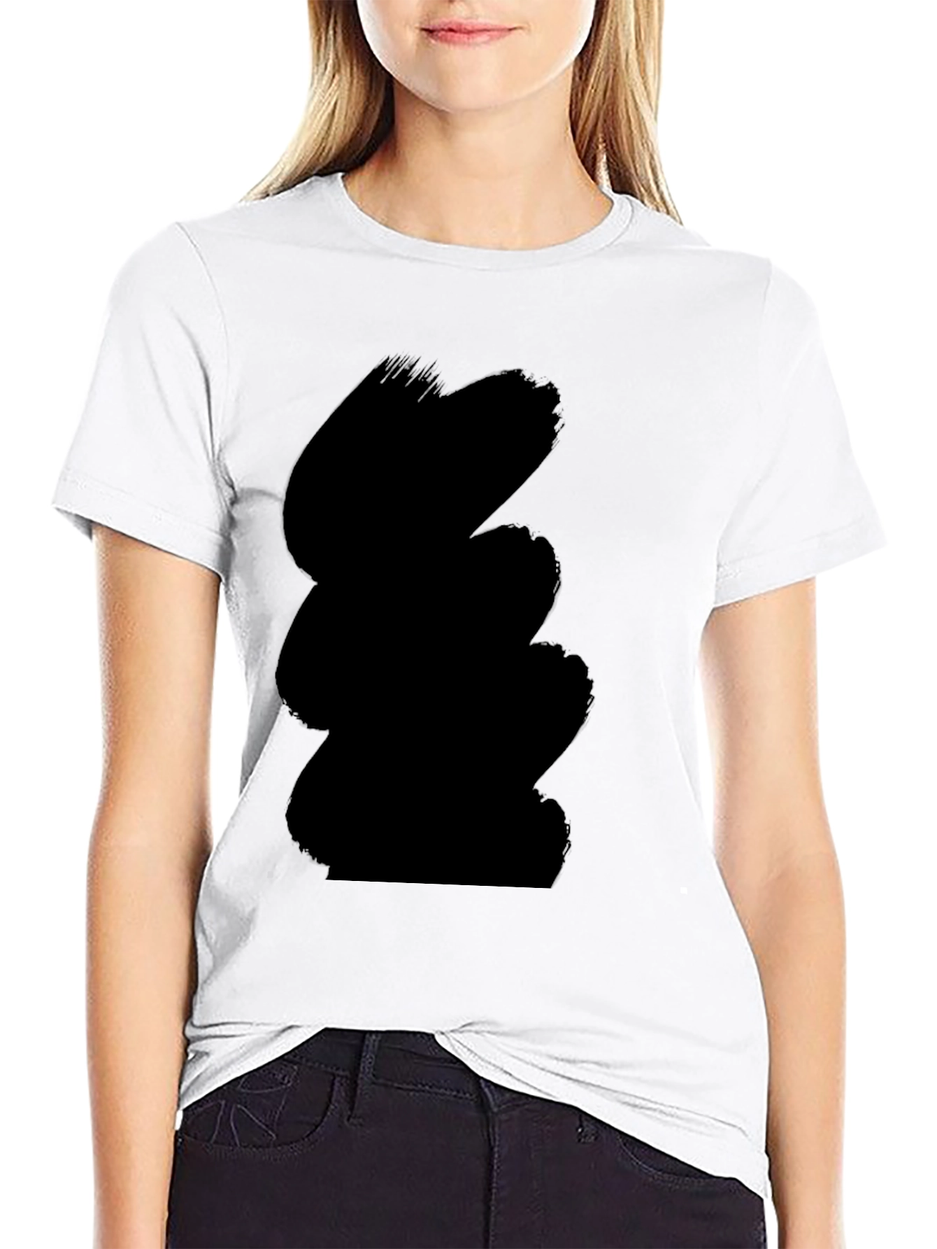 Mens Casual Black Crew Neck T-Shirt