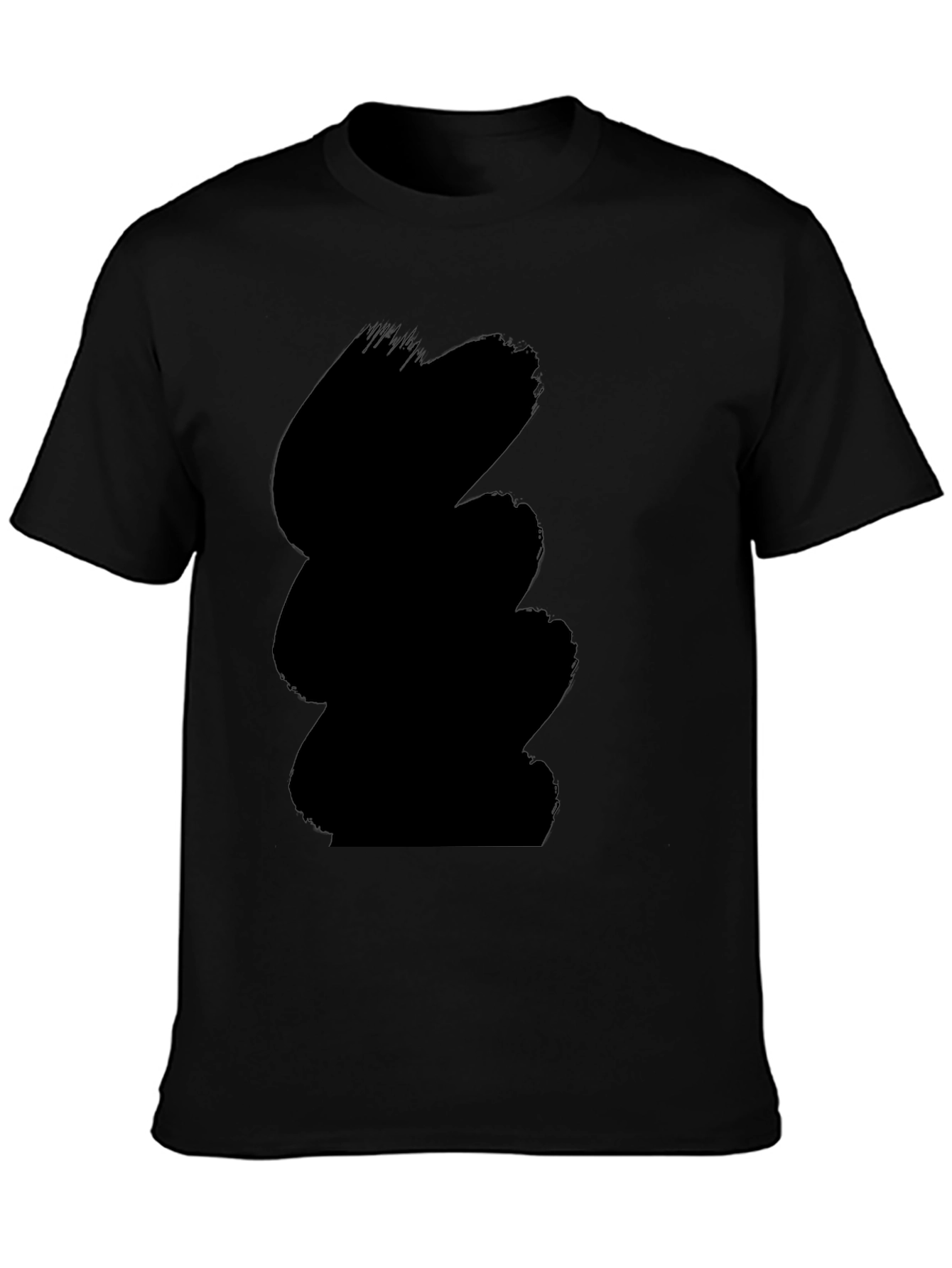 Mens Casual Black Crew Neck T-Shirt