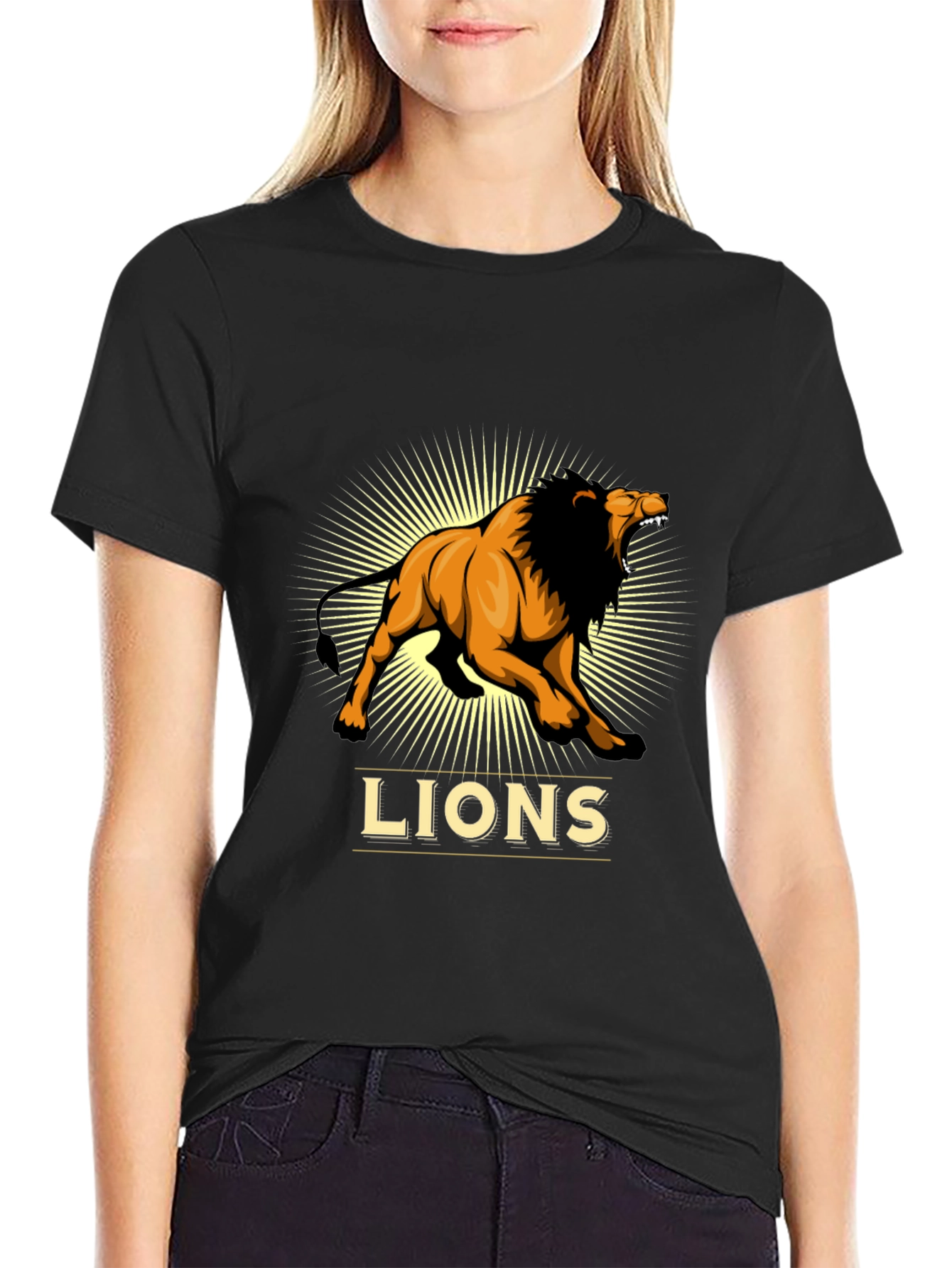 Lion Graphic Print T-Shirt - Bold and Stylish