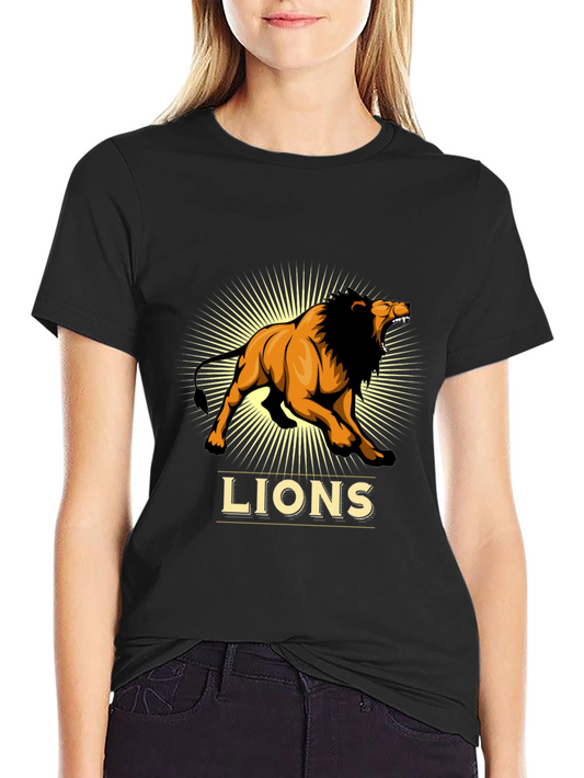 Lion Graphic Print T-Shirt - Bold and Stylish