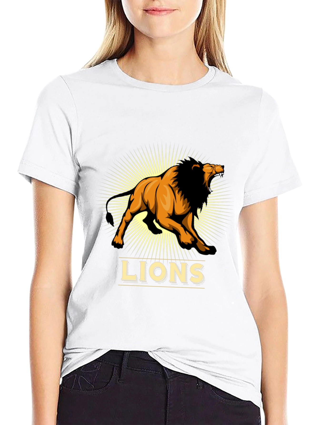 Lion Graphic Print T-Shirt - Bold and Stylish