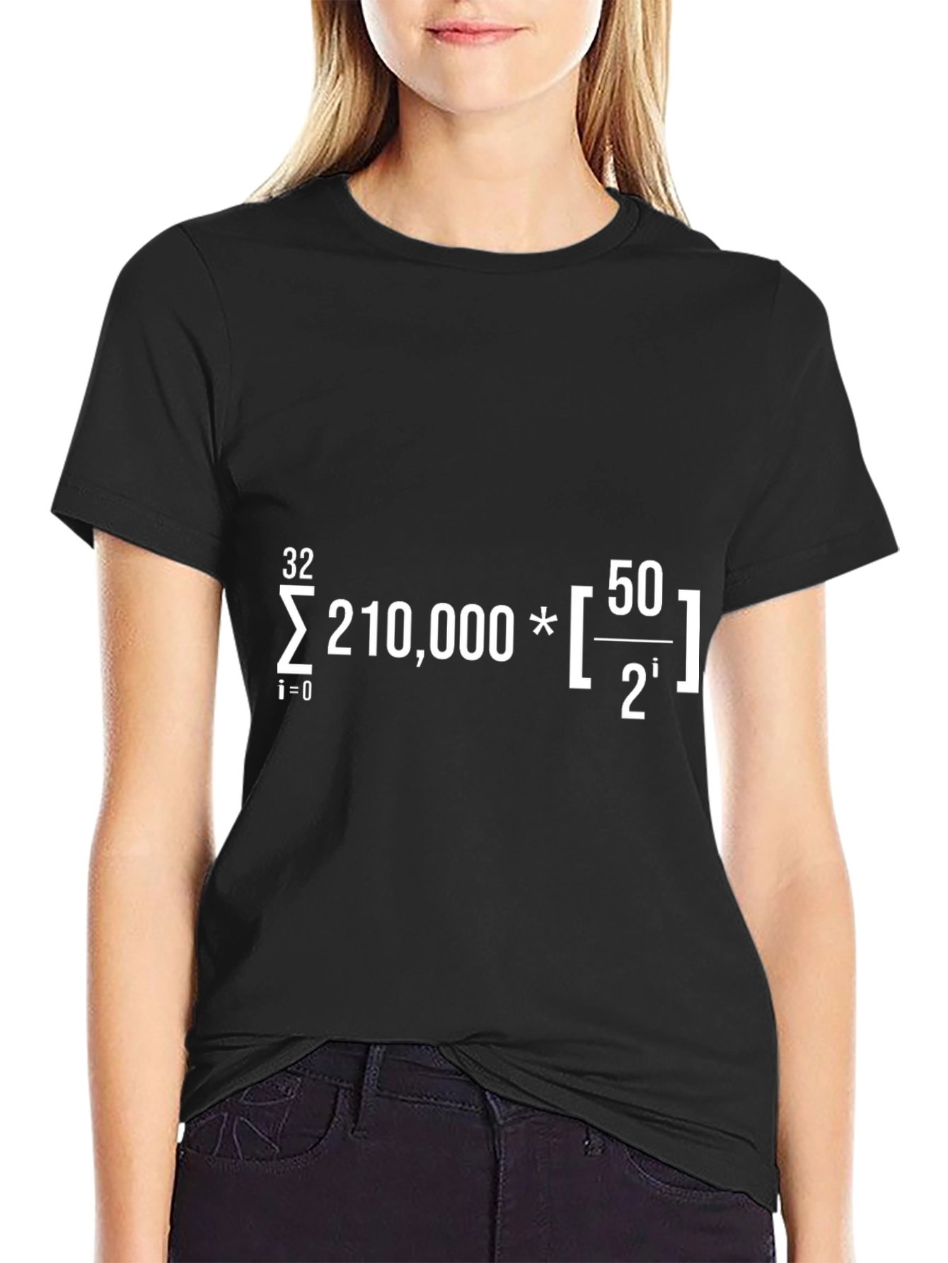 Math Formula Graphic Print Black T-Shirt