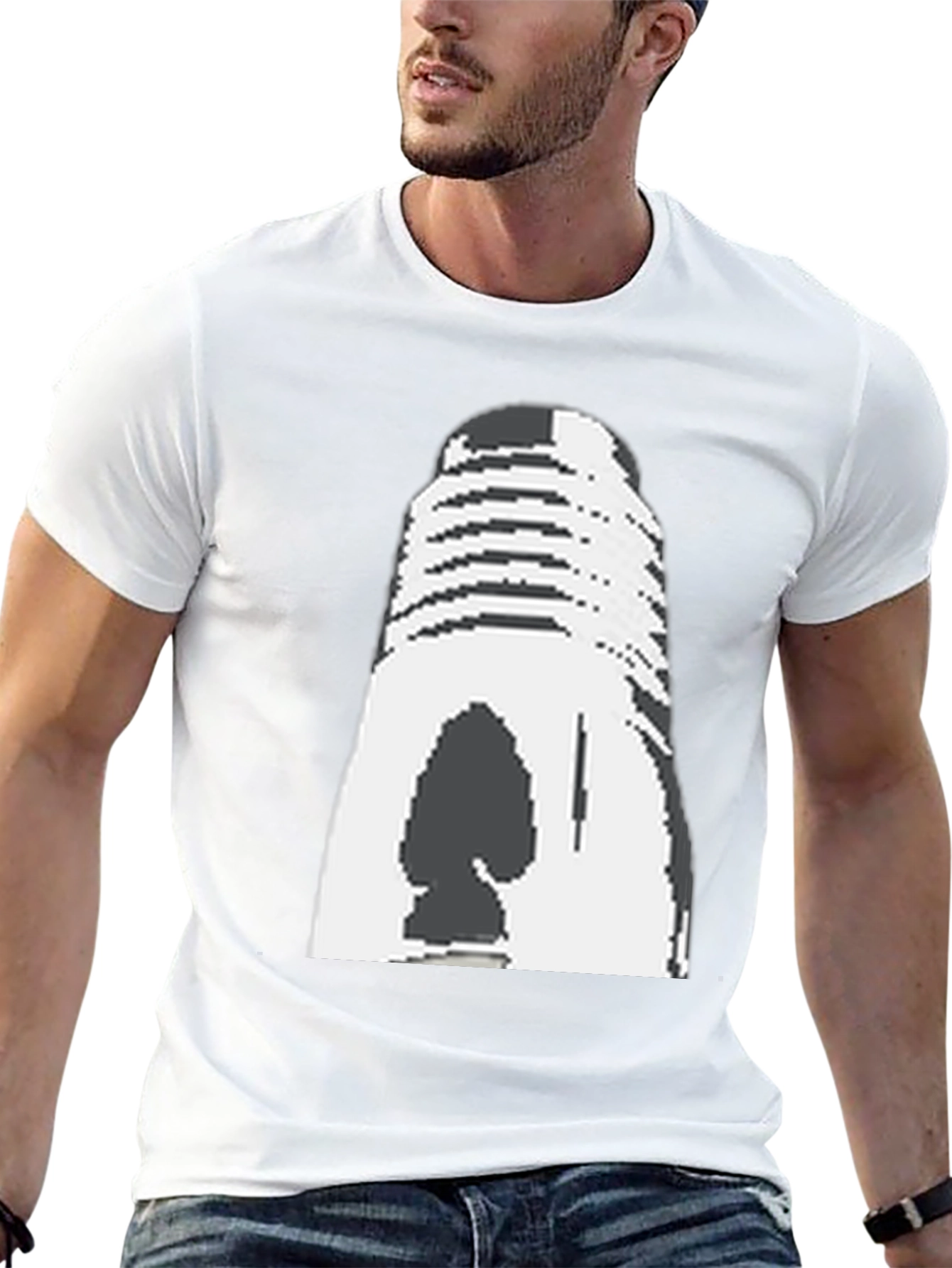 Retro Spade Microphone Black T-Shirt