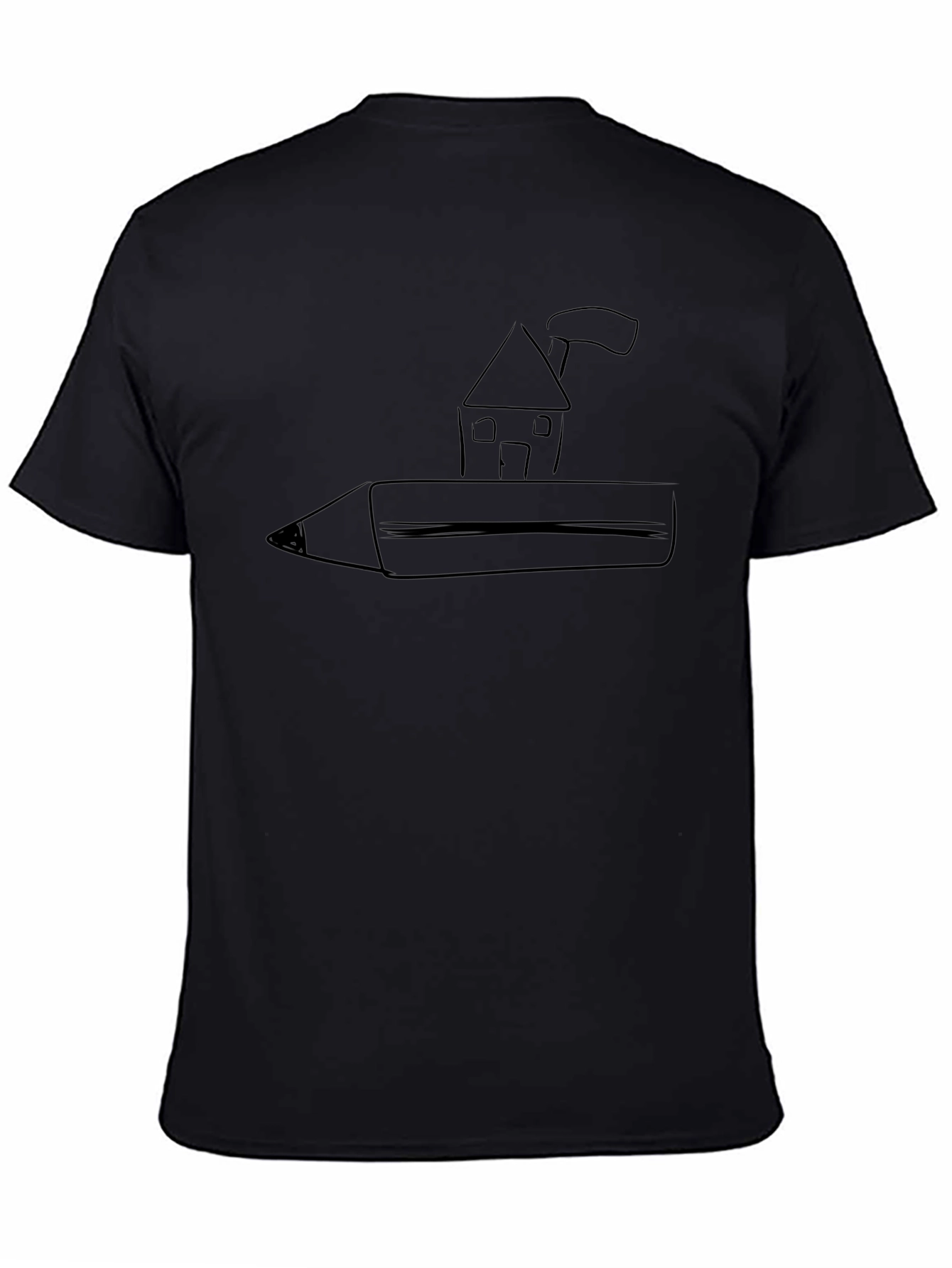 Black Pencil House T-Shirt - Artist Writer Creativity