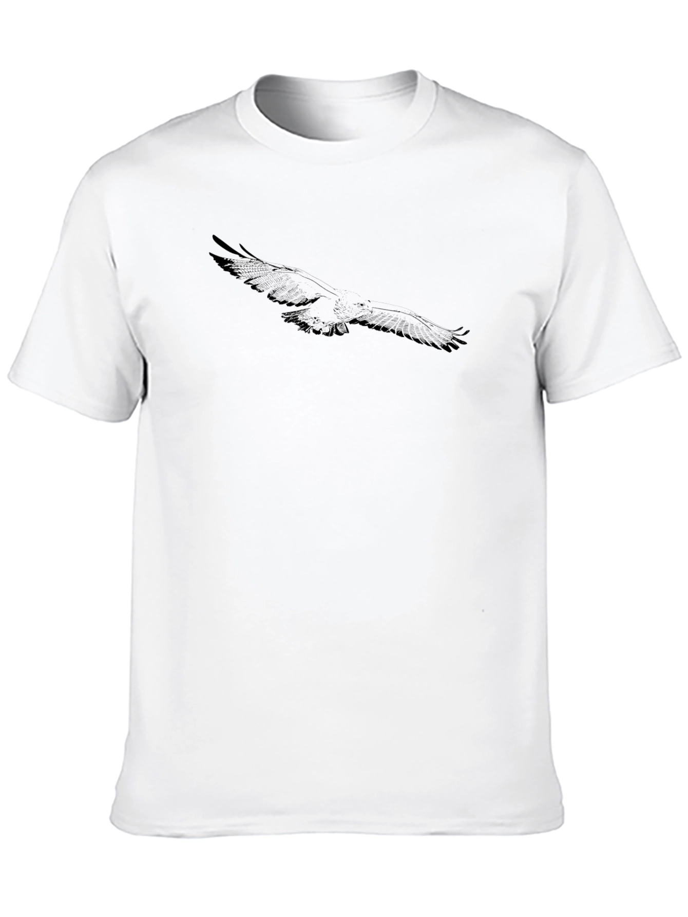 Mens Black Eagle Graphic Tee - Casual Style