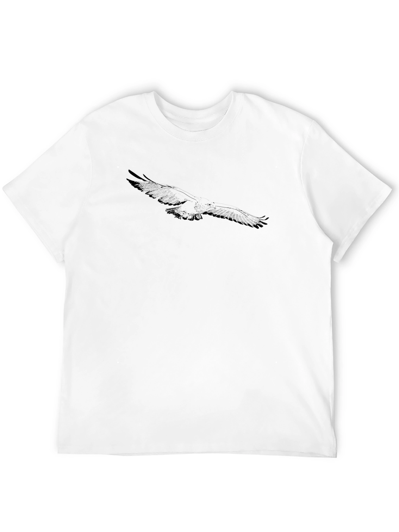 Mens Black Eagle Graphic Tee - Casual Style