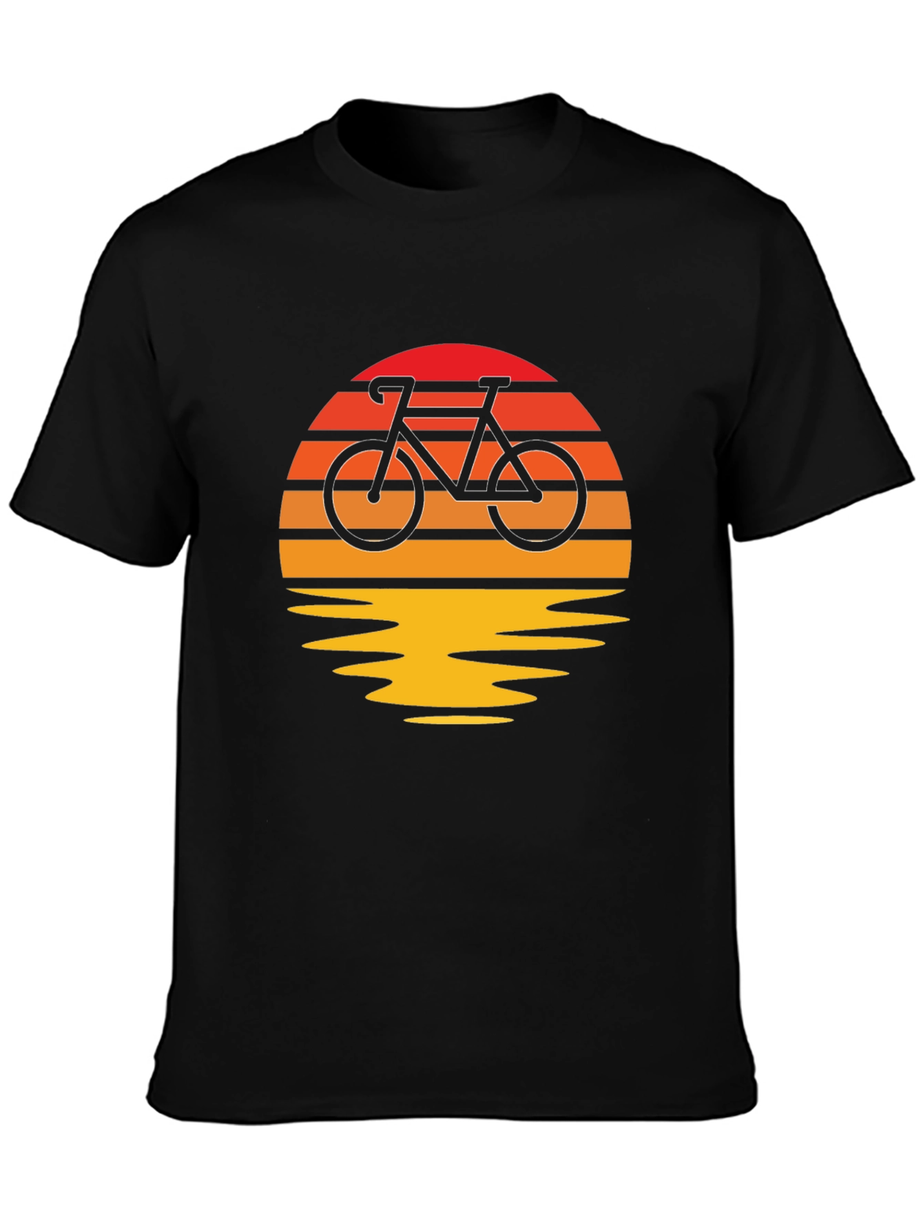 Sunset Bike Ride Graphic Tee - Retro Style