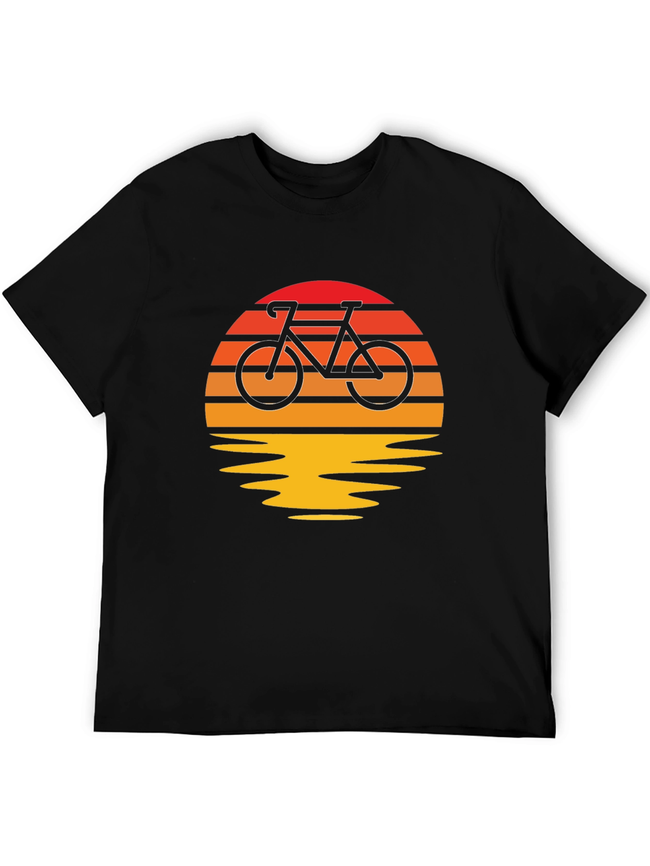 Sunset Bike Ride Graphic Tee - Retro Style