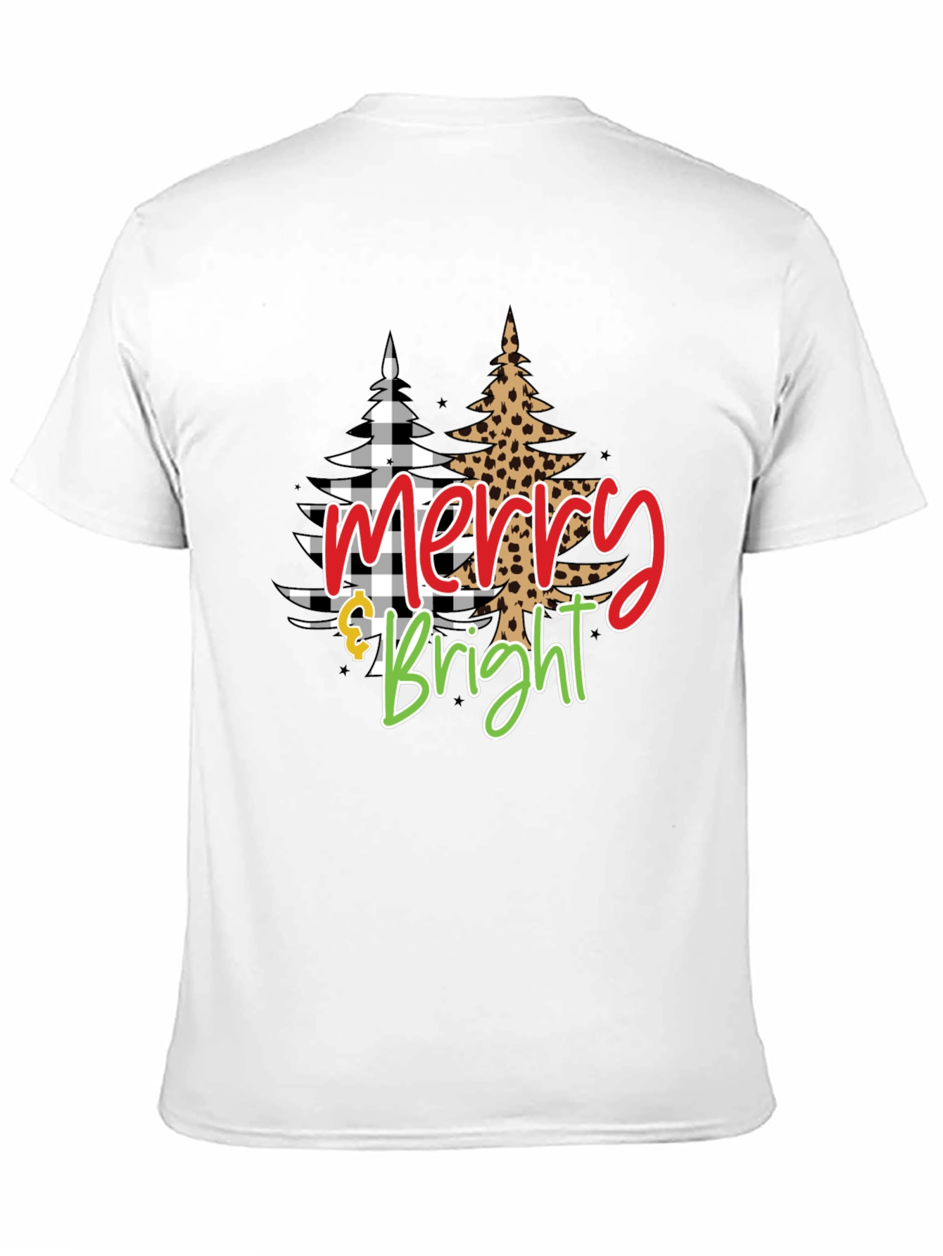 Merry & Bright Christmas Tree Graphic Tee
