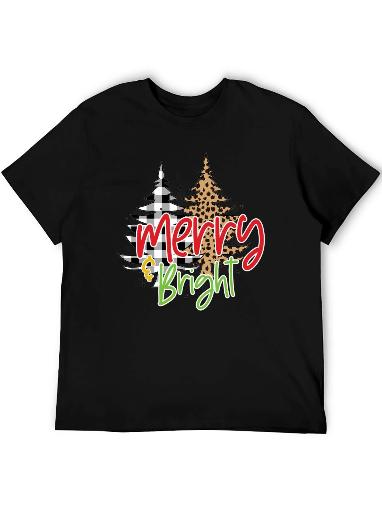 Merry & Bright Christmas Tree Graphic Tee