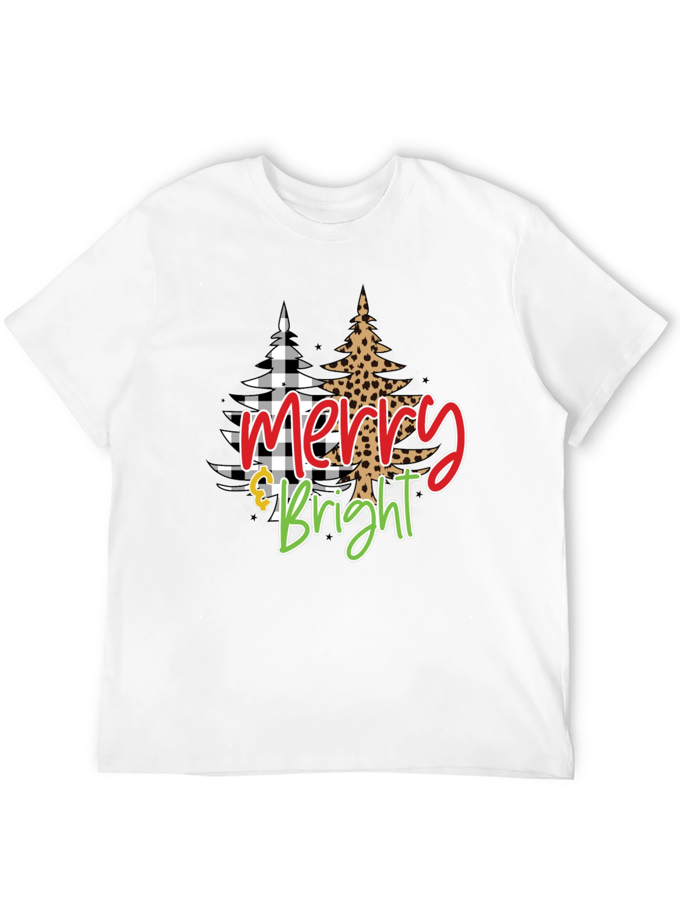 Merry & Bright Christmas Tree Graphic Tee