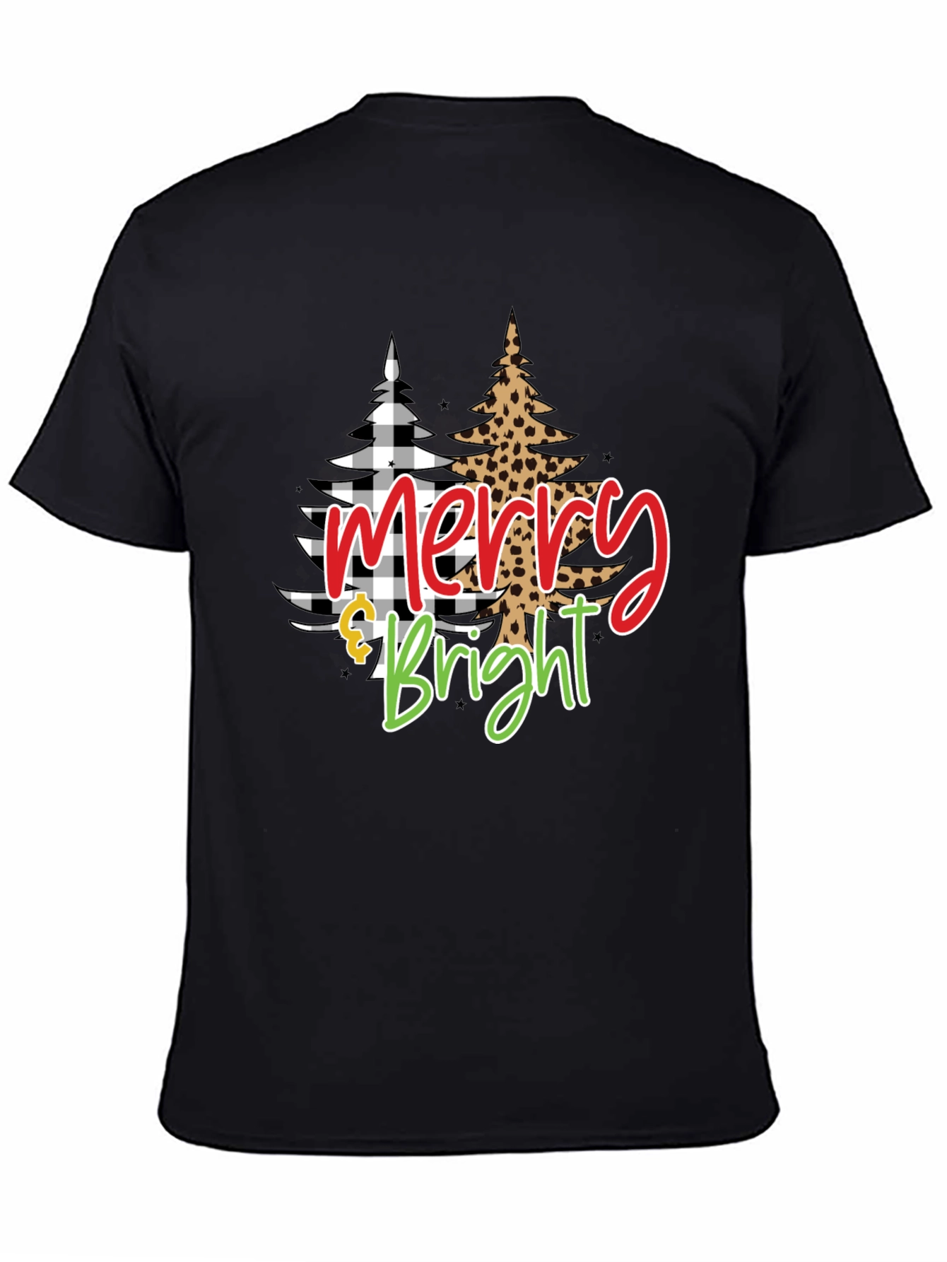 Merry & Bright Christmas Tree Graphic Tee