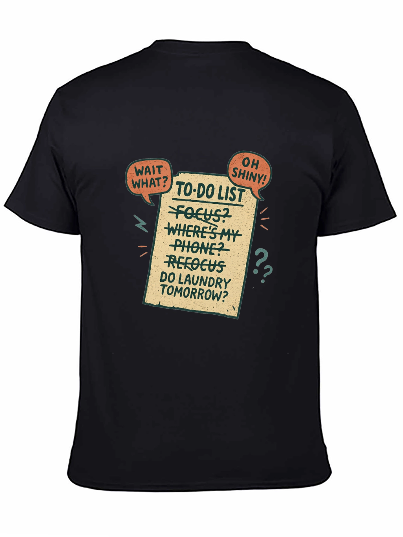 Humorous To-Do List Graphic T-Shirt