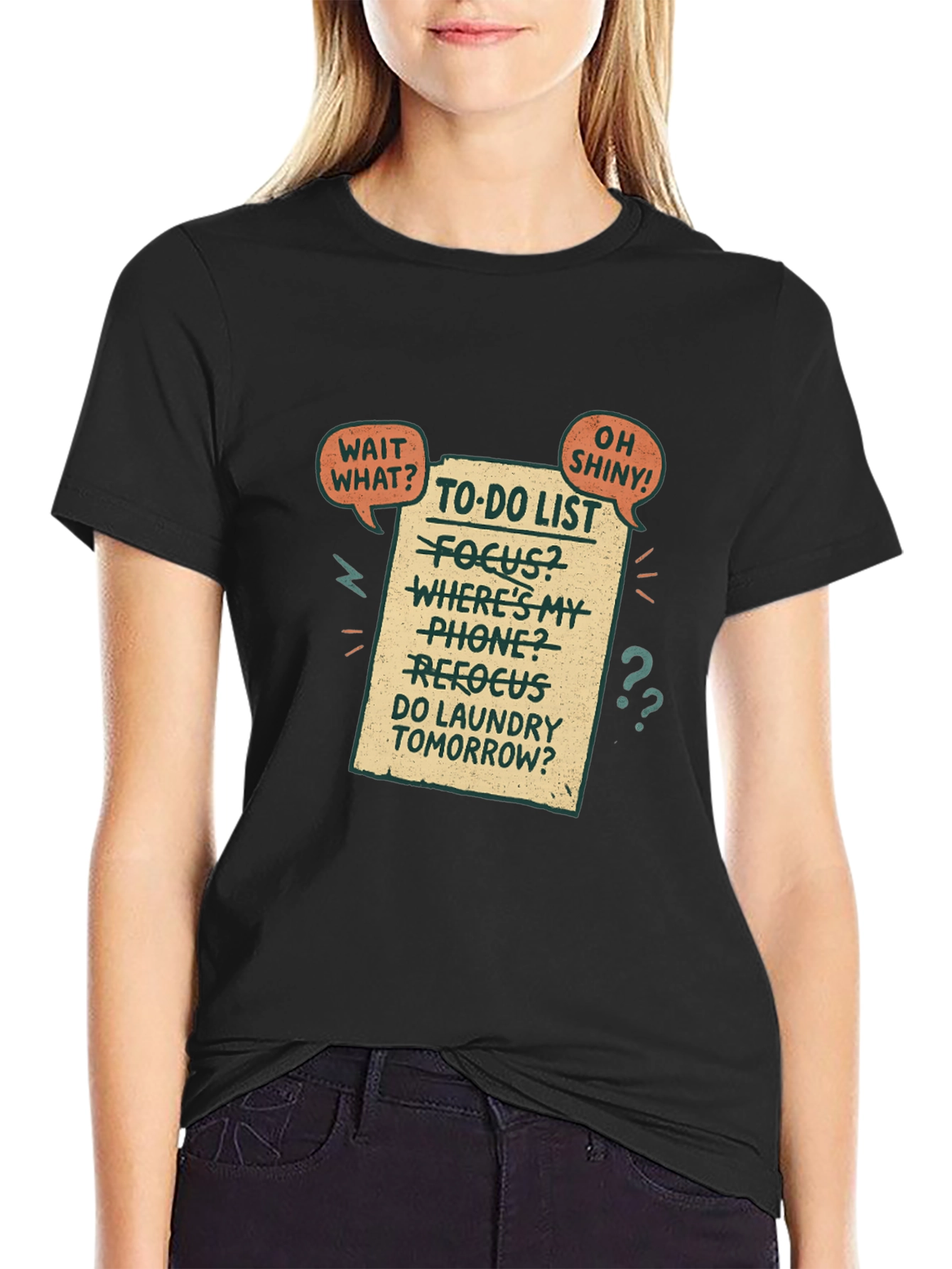 Humorous To-Do List Graphic T-Shirt