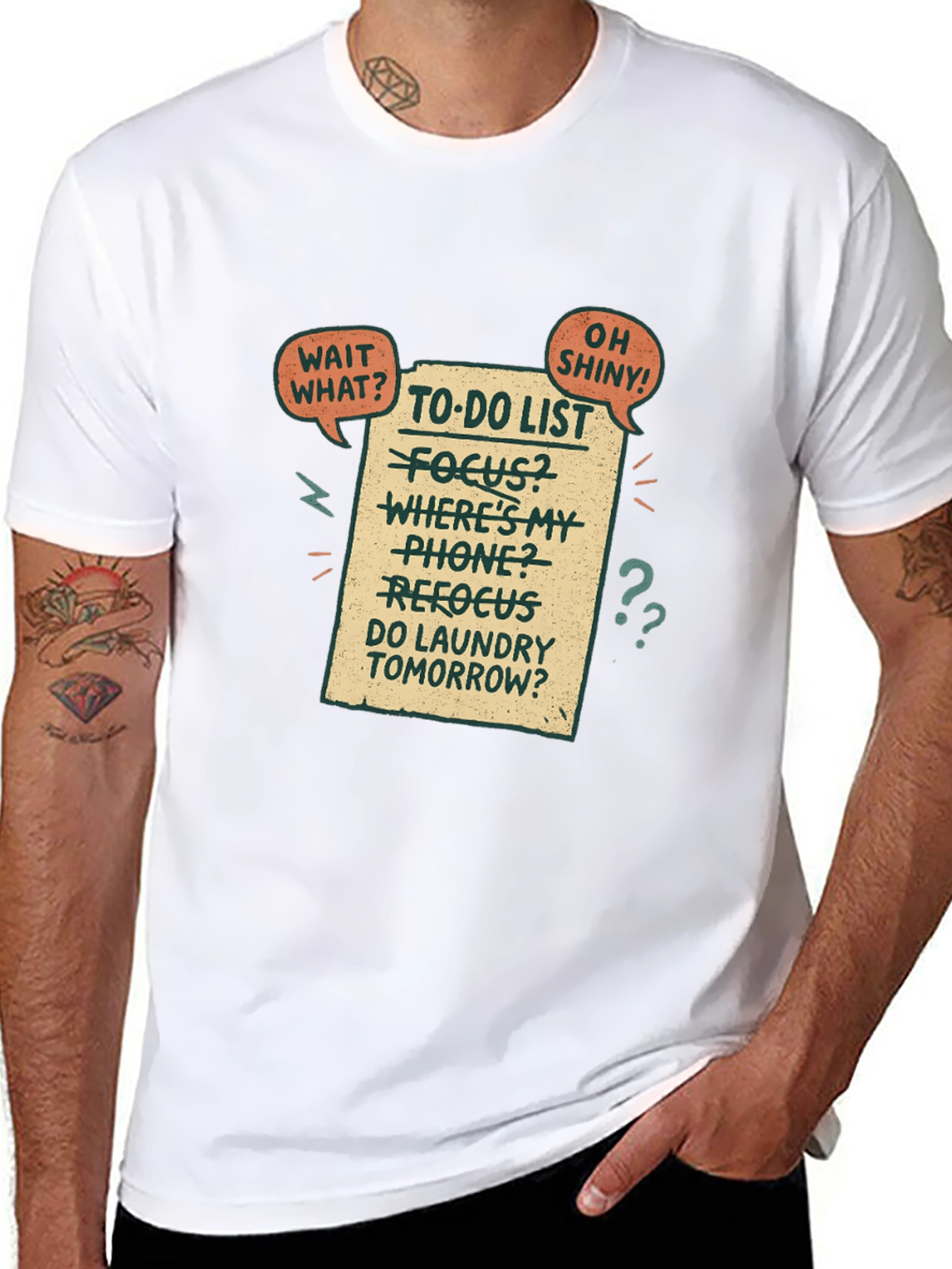 Humorous To-Do List Graphic T-Shirt