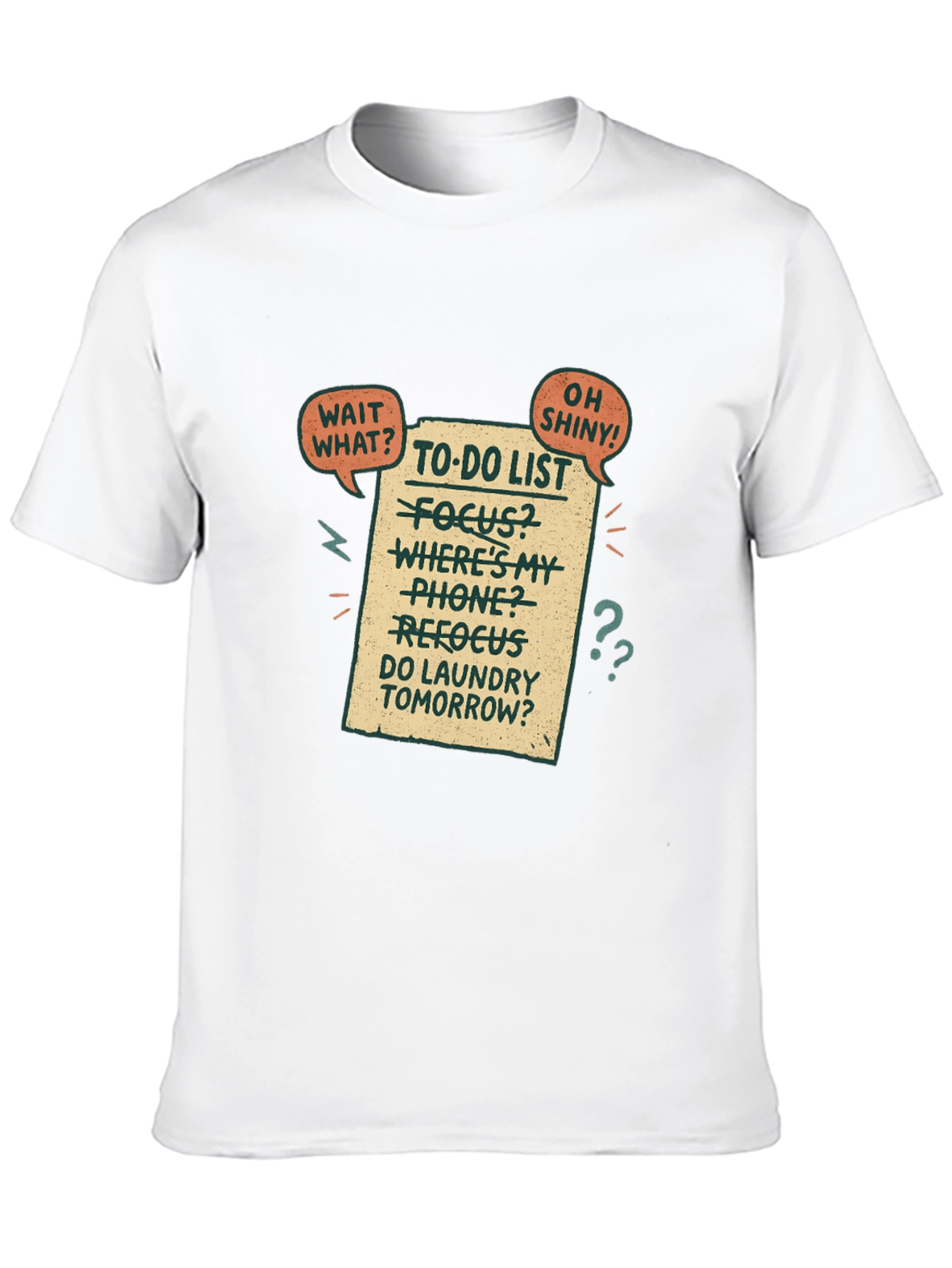 Humorous To-Do List Graphic T-Shirt