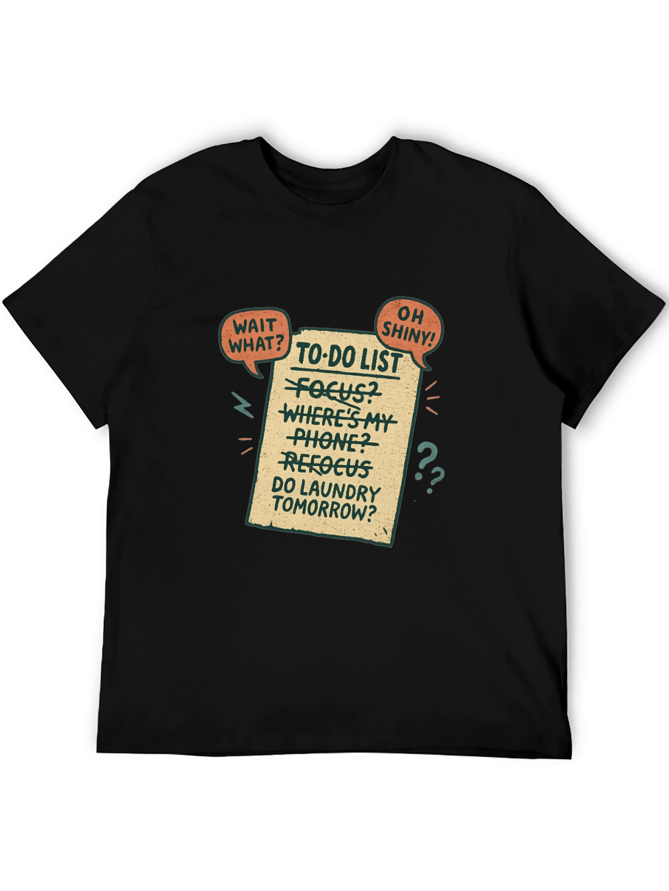 Humorous To-Do List Graphic T-Shirt