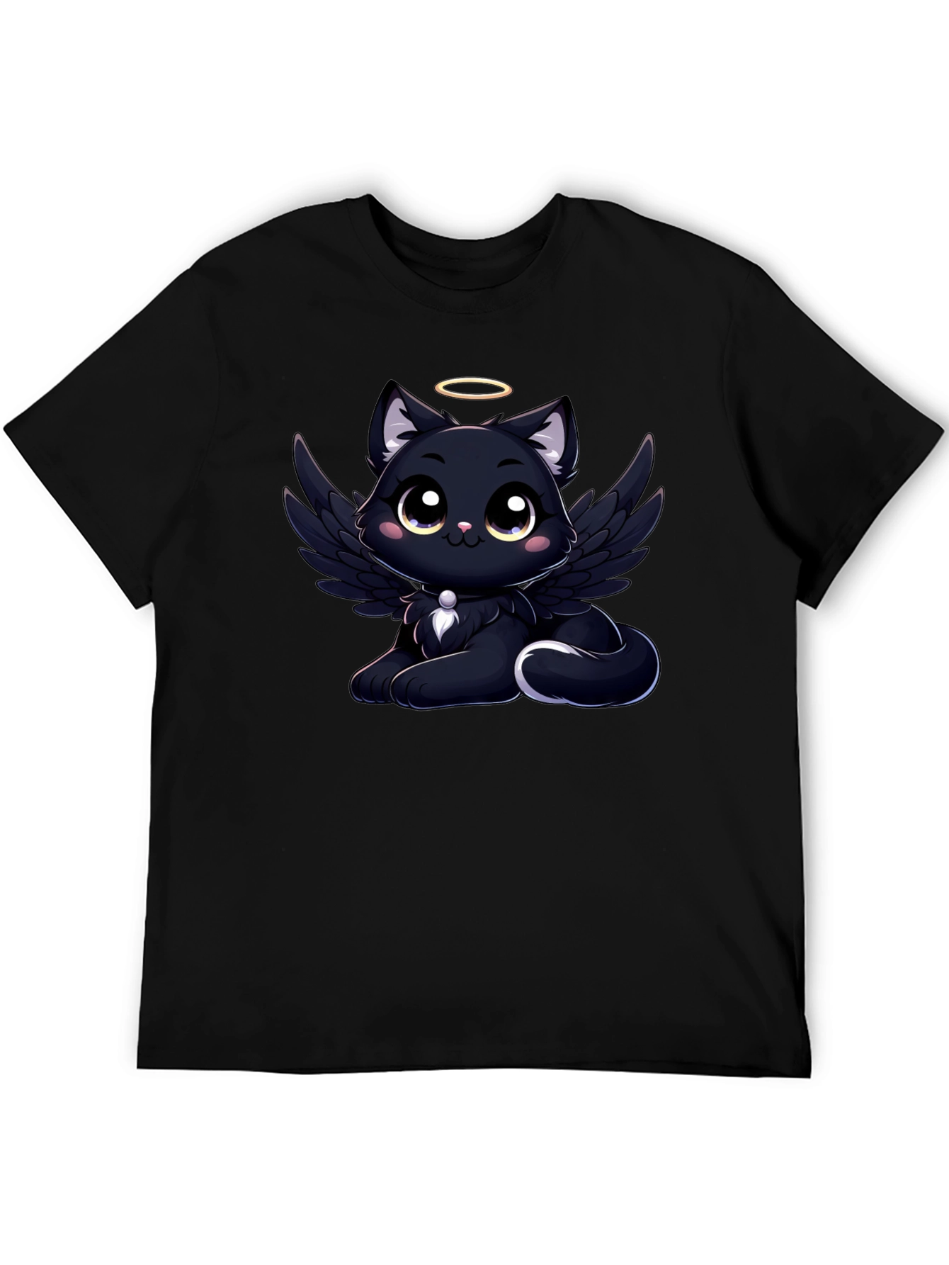 Angel Cat Graphic T-Shirt - Soft Cotton Tee