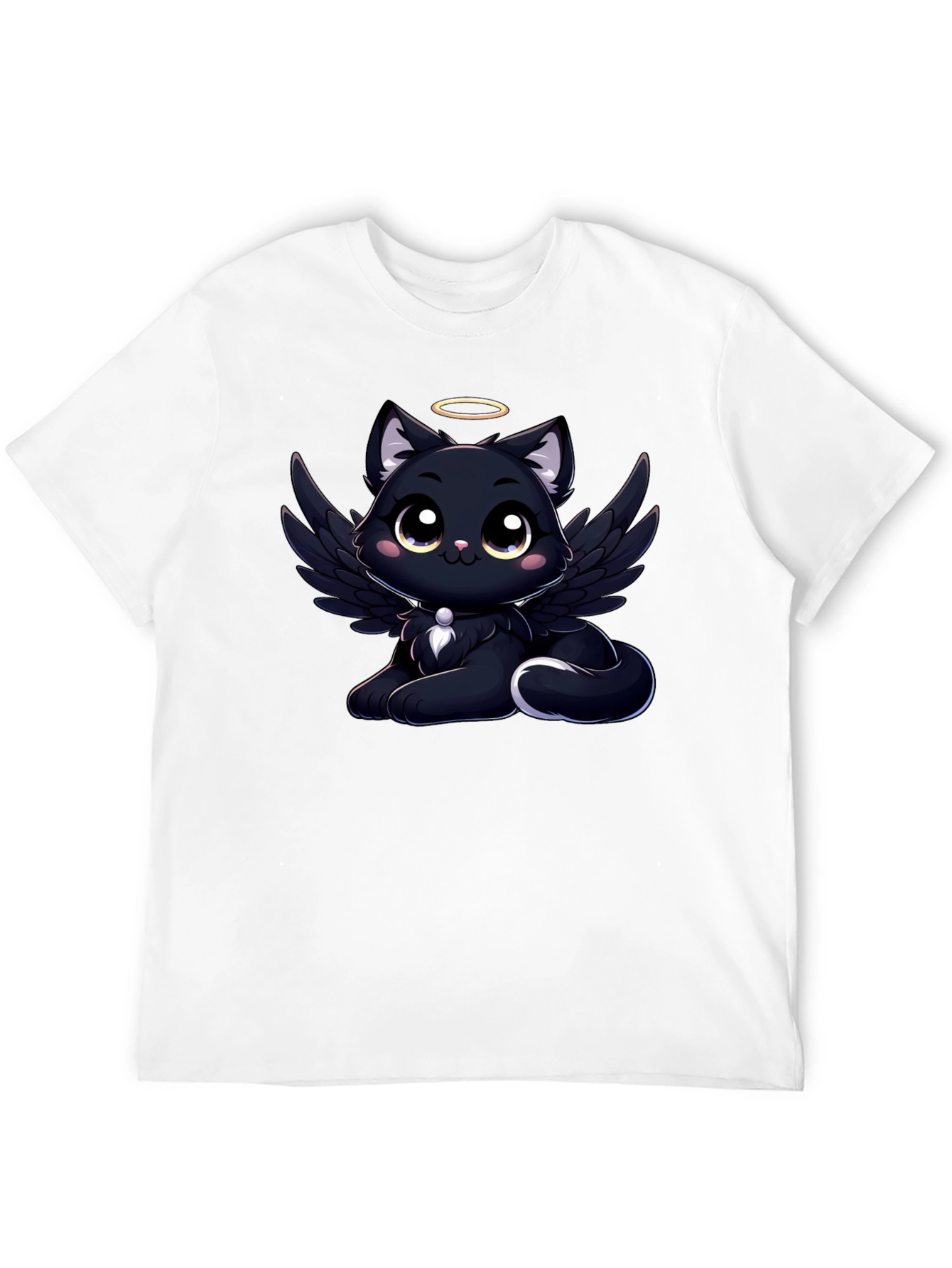 Angel Cat Graphic T-Shirt - Soft Cotton Tee