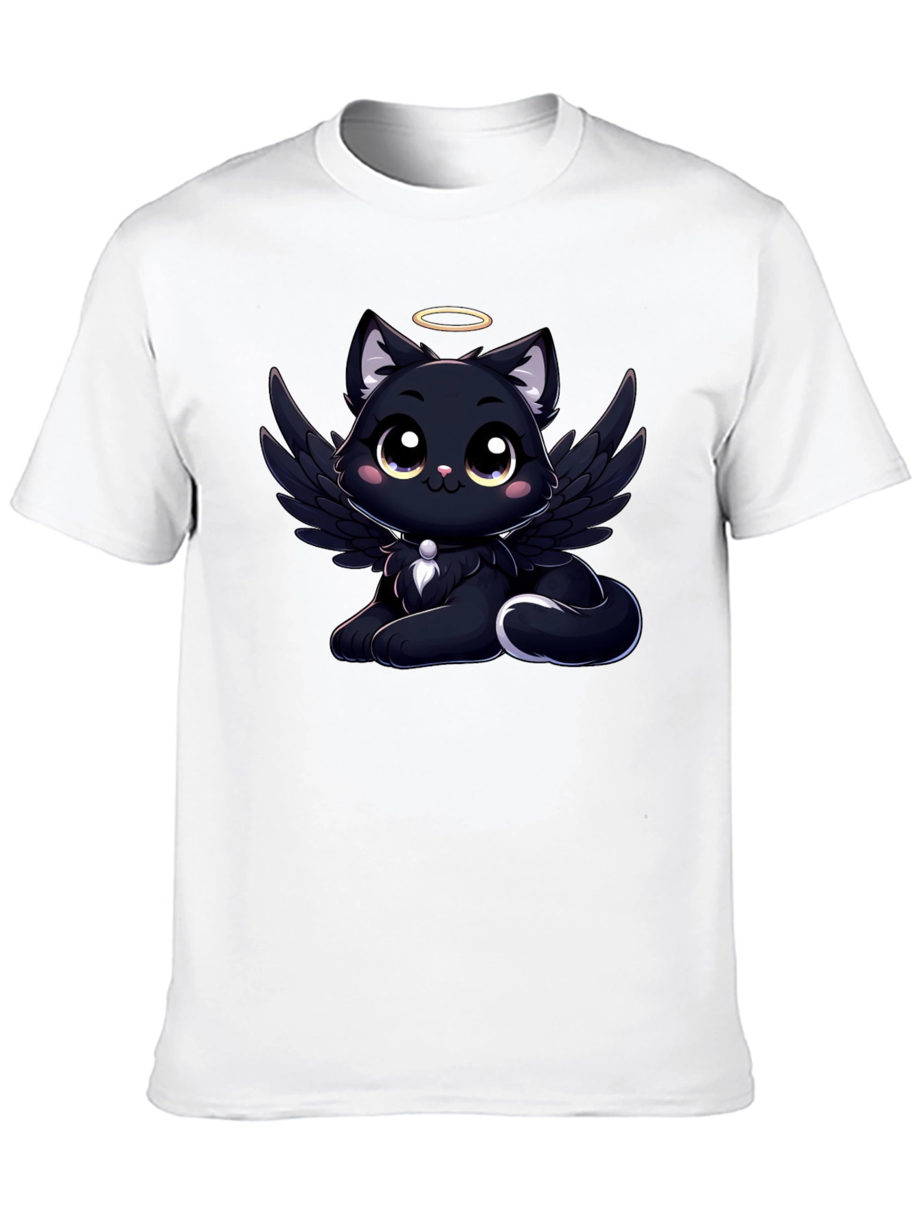 Angel Cat Graphic T-Shirt - Soft Cotton Tee