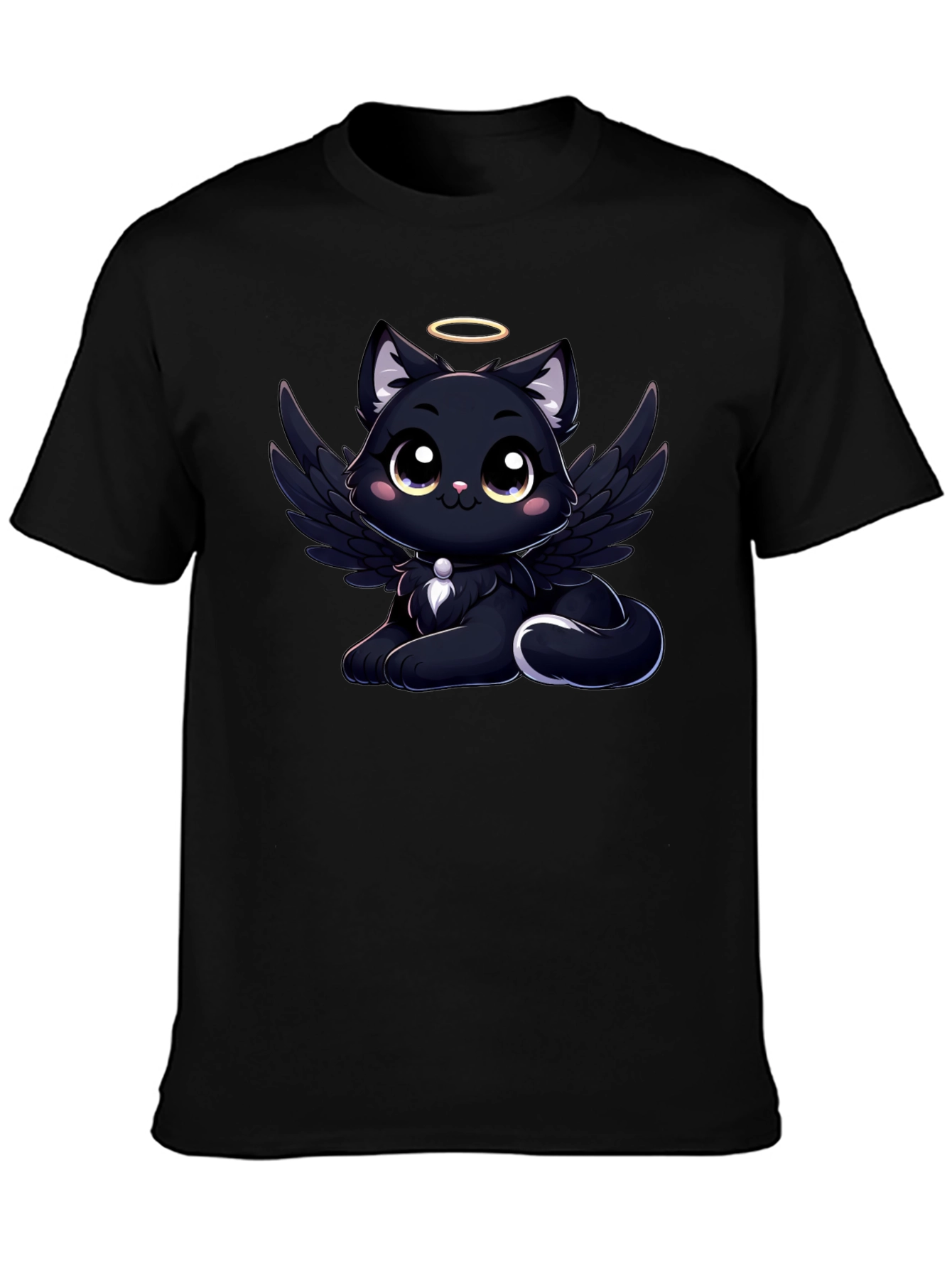 Angel Cat Graphic T-Shirt - Soft Cotton Tee