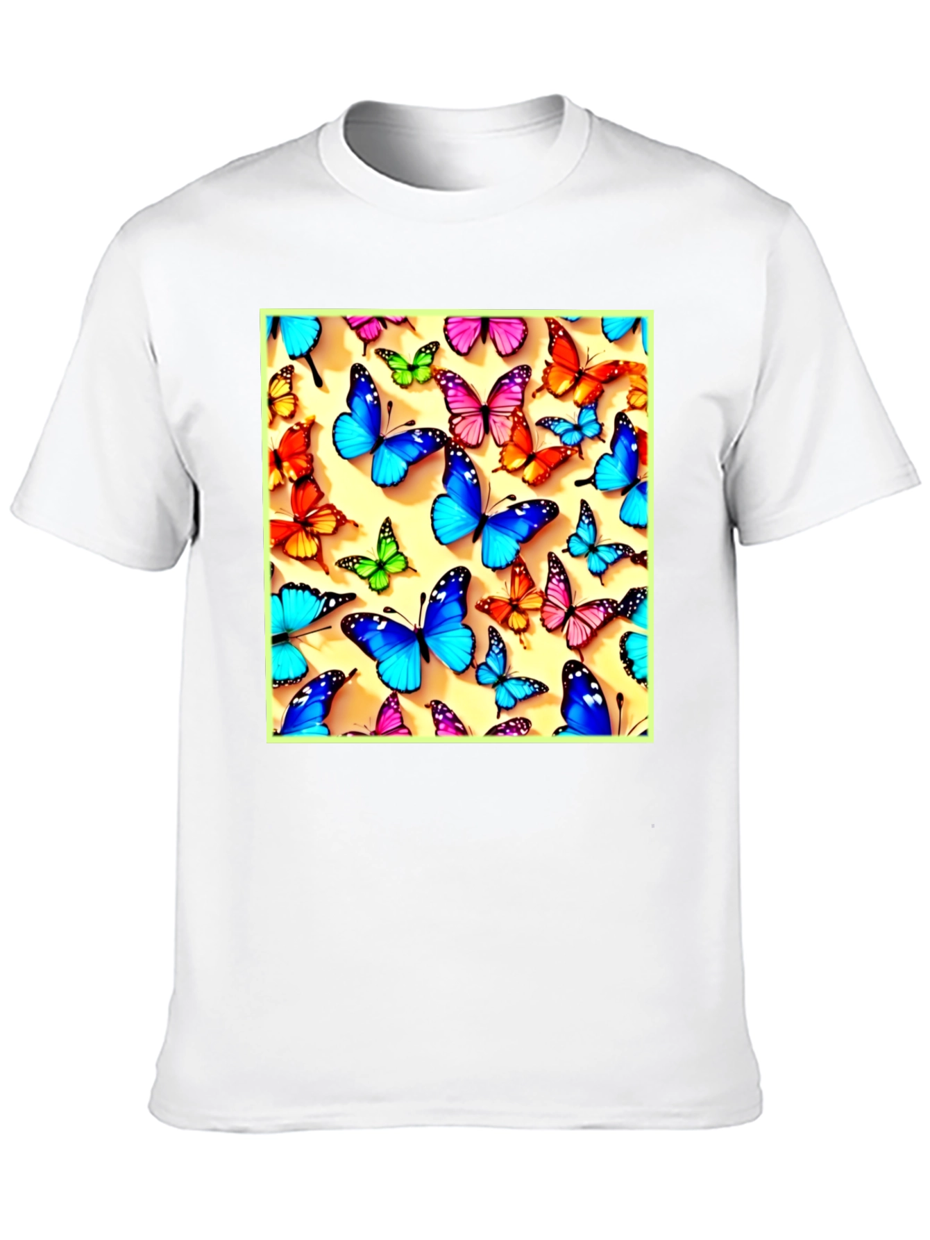 Butterfly Pattern Graphic Tee - Mens