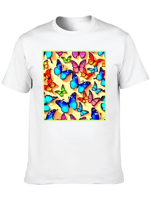 Butterfly Pattern Graphic Tee - Mens