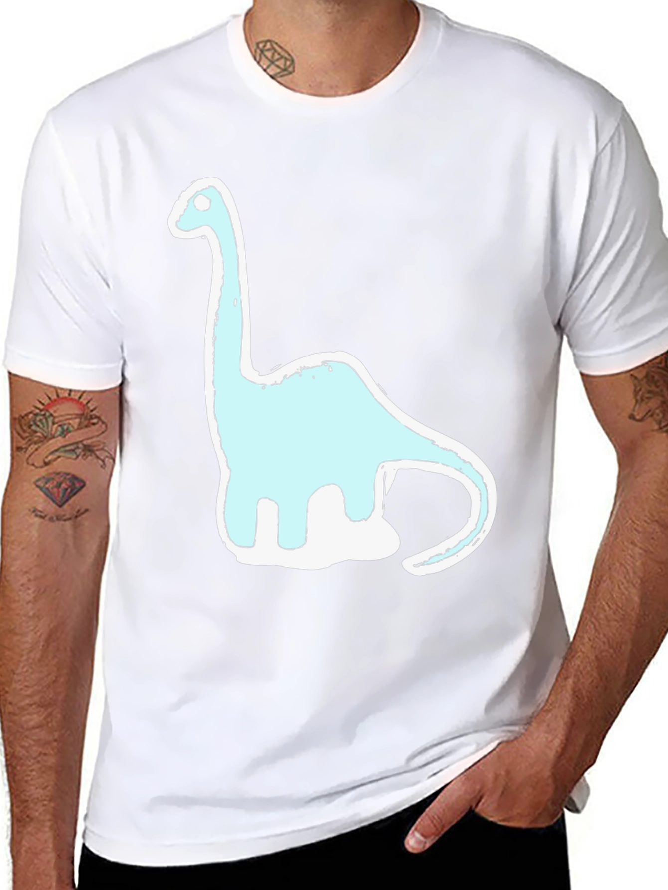 Dinosaur Graphic Print Black T-Shirt
