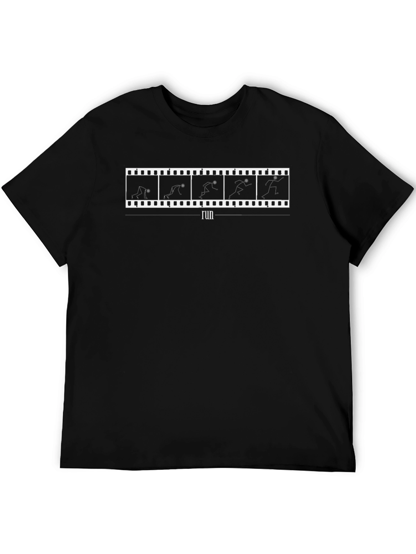 Run Film Strip Black T-Shirt - Graphic Tee