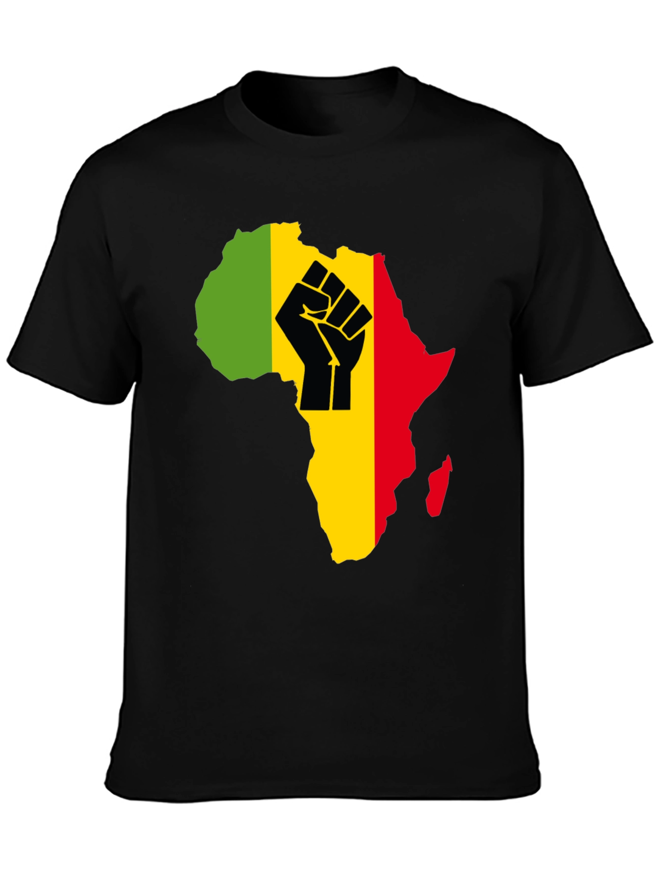 African Continent Fist T-Shirt - Black Power Pride