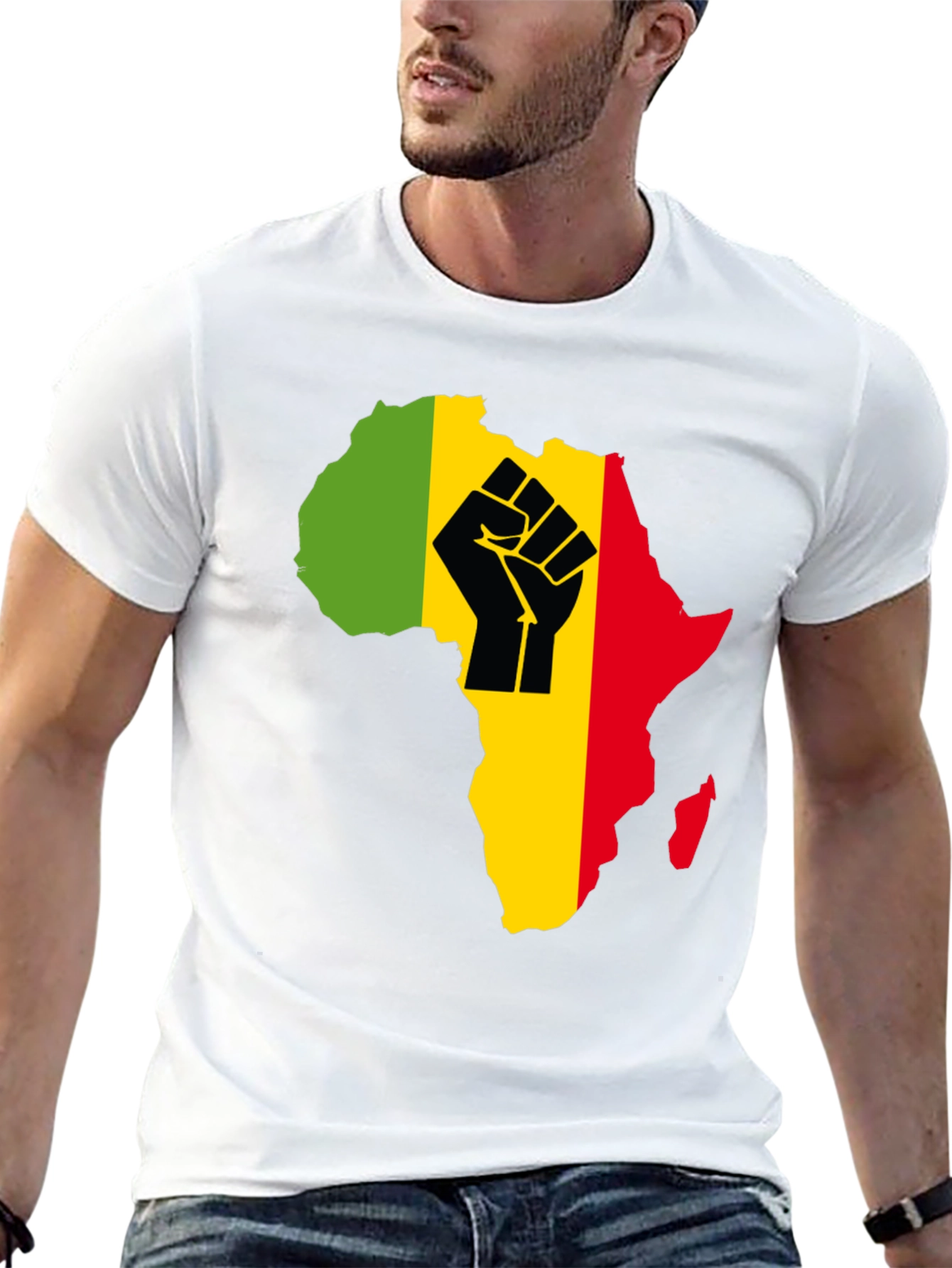 African Continent Fist T-Shirt - Black Power Pride