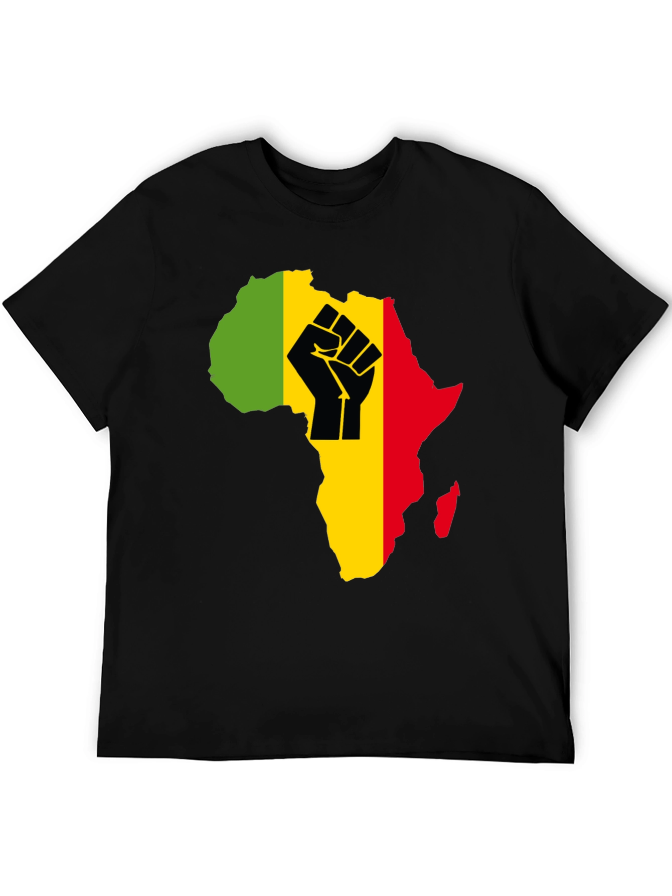 African Continent Fist T-Shirt - Black Power Pride