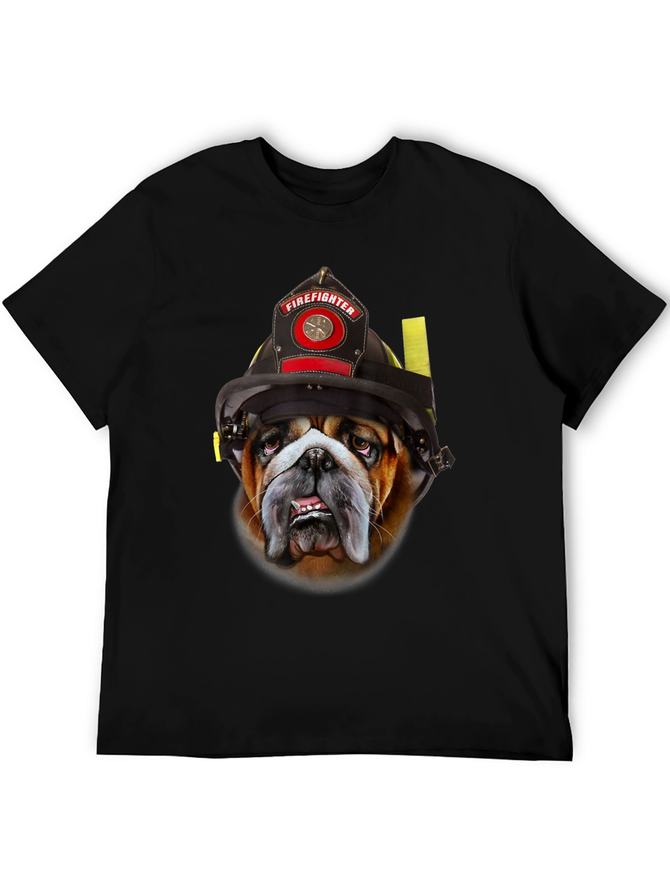 Firefighter Bulldog Graphic T-Shirt