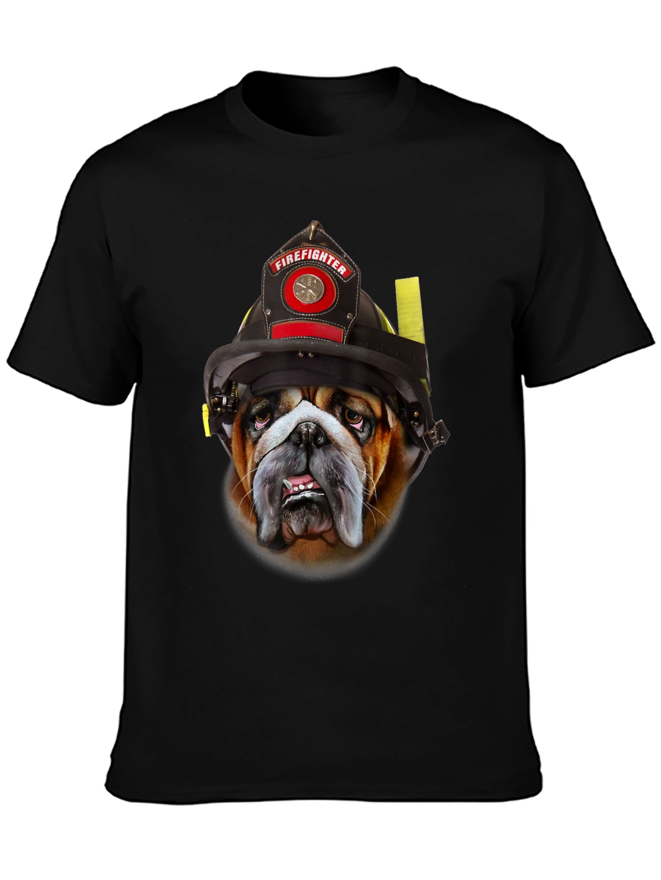 Firefighter Bulldog Graphic T-Shirt