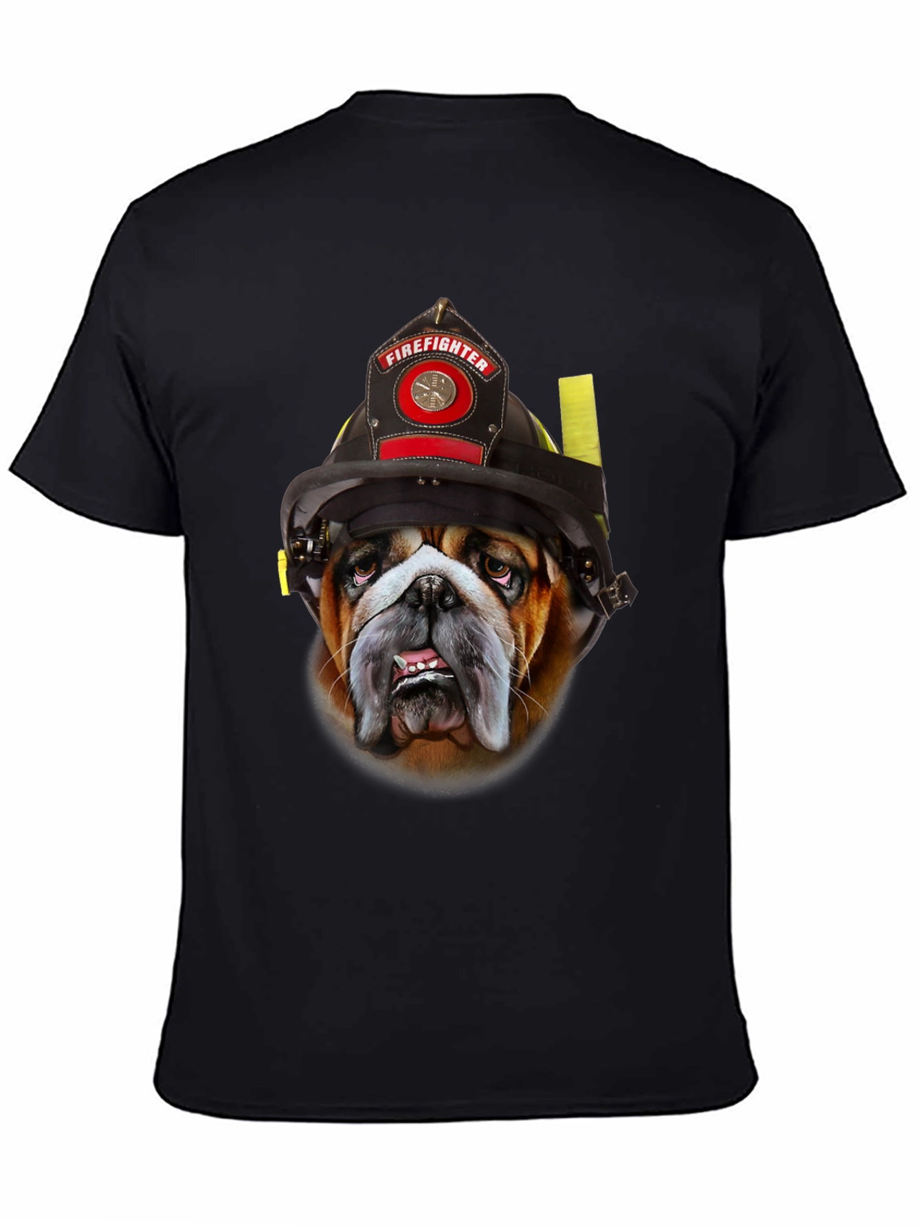 Firefighter Bulldog Graphic T-Shirt