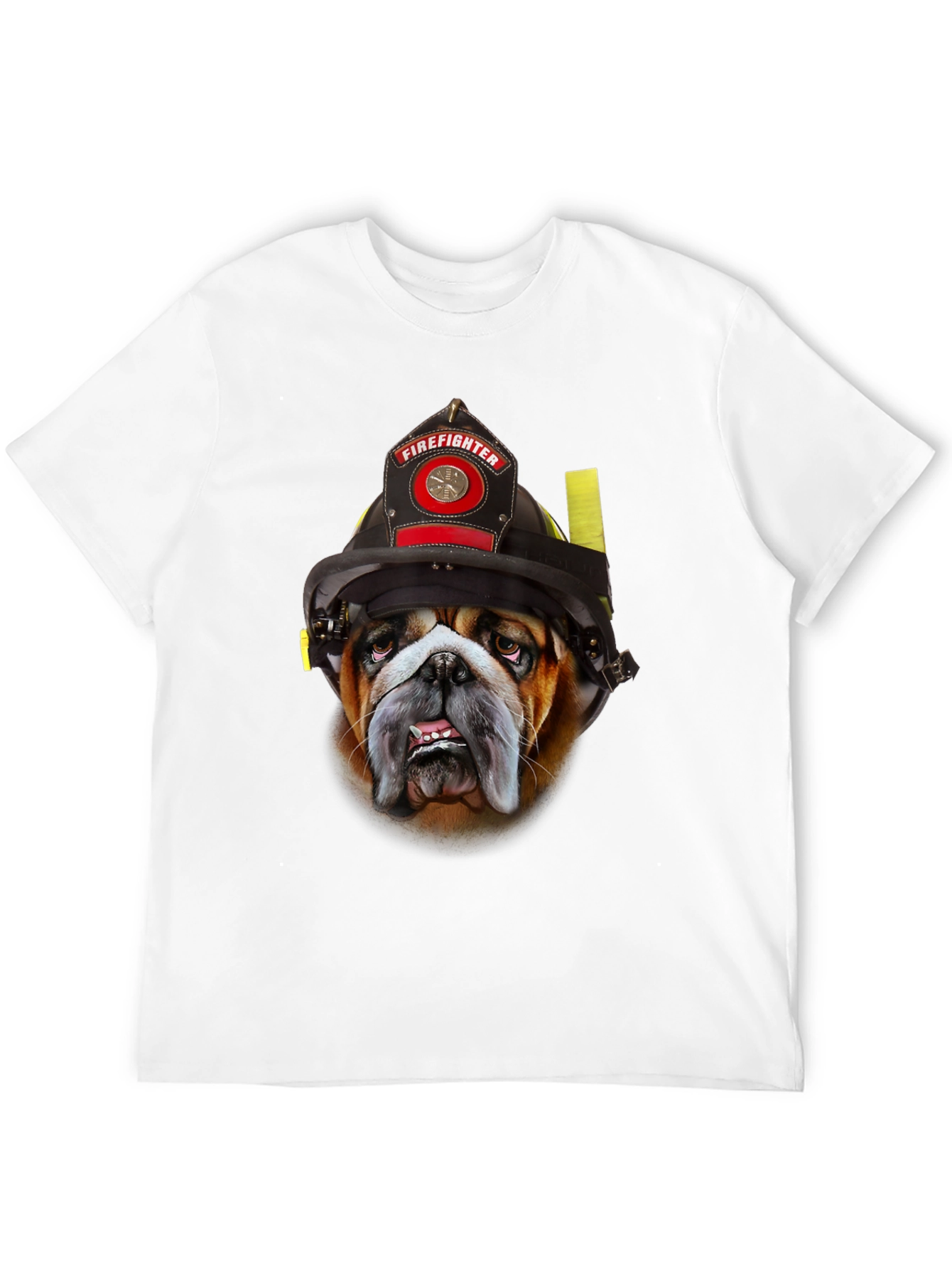 Firefighter Bulldog Graphic T-Shirt