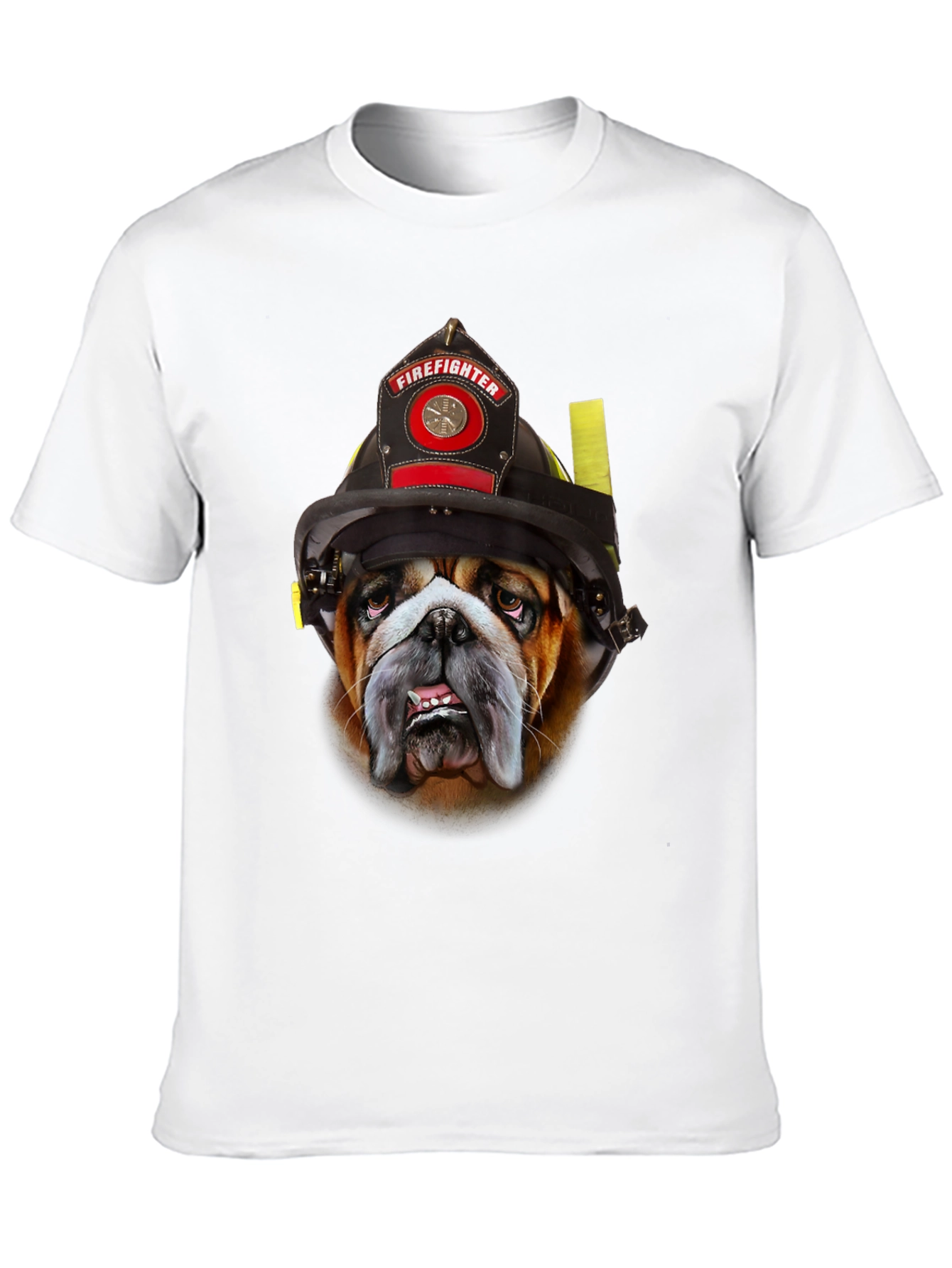 Firefighter Bulldog Graphic T-Shirt
