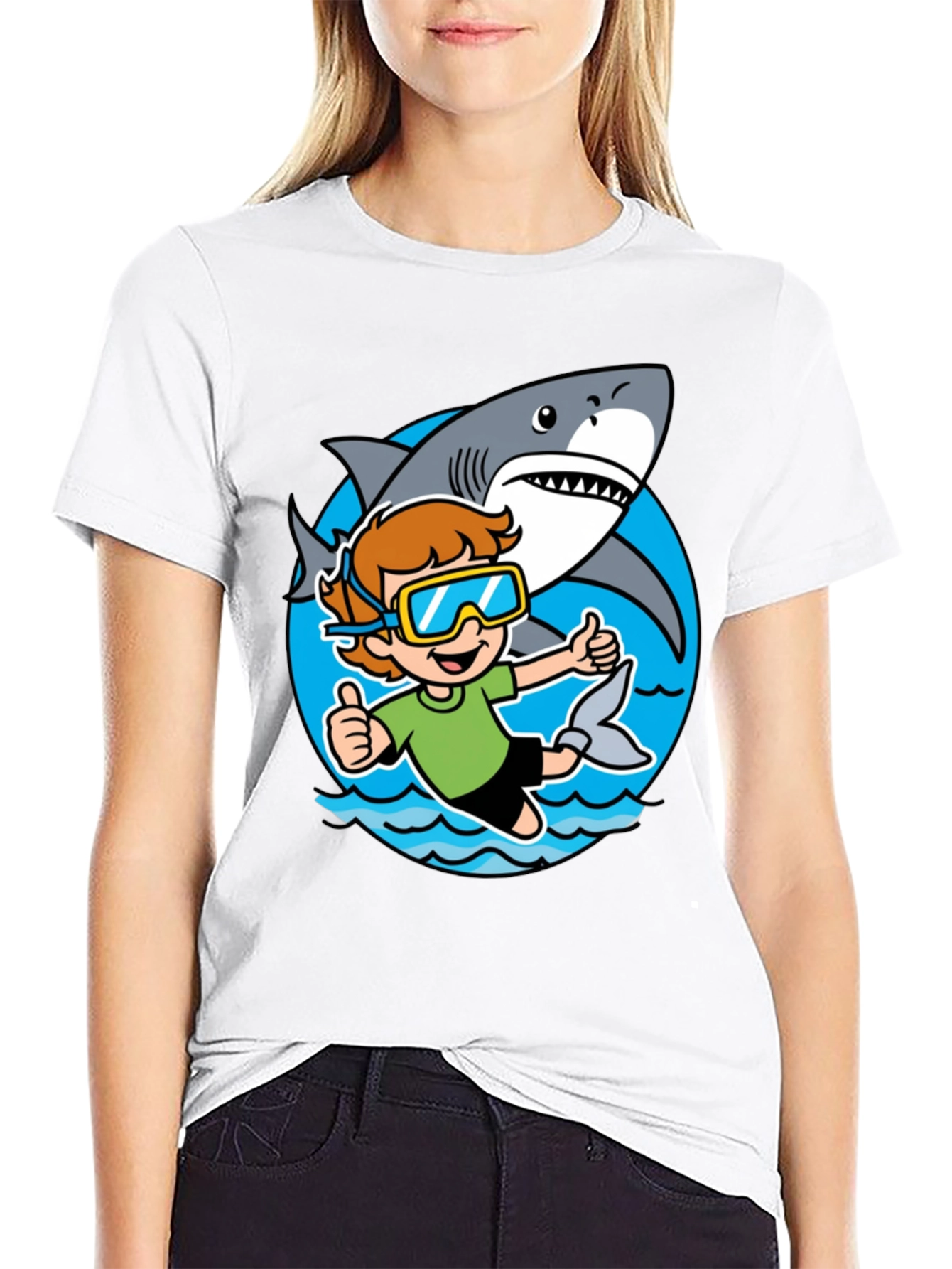 Shark Diver Graphic Tee