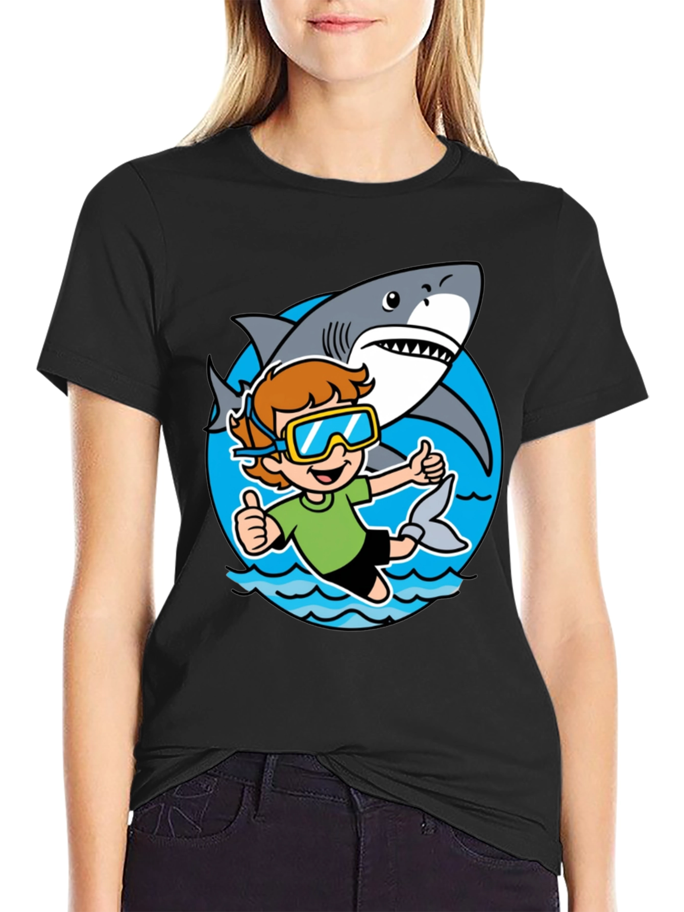Shark Diver Graphic Tee