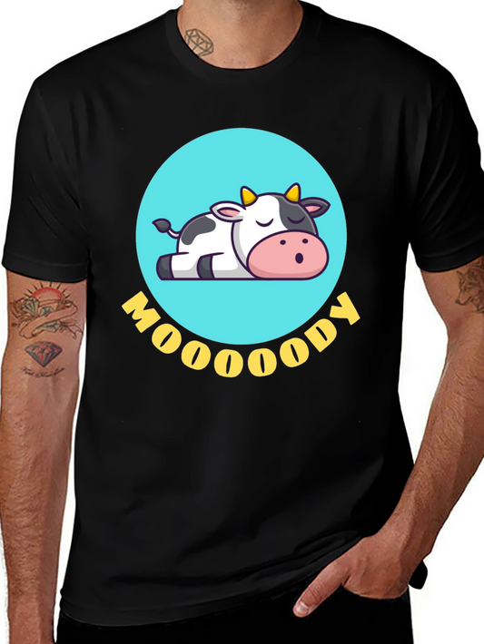Moody Cow Graphic Tee - Comfortable & Stylish
