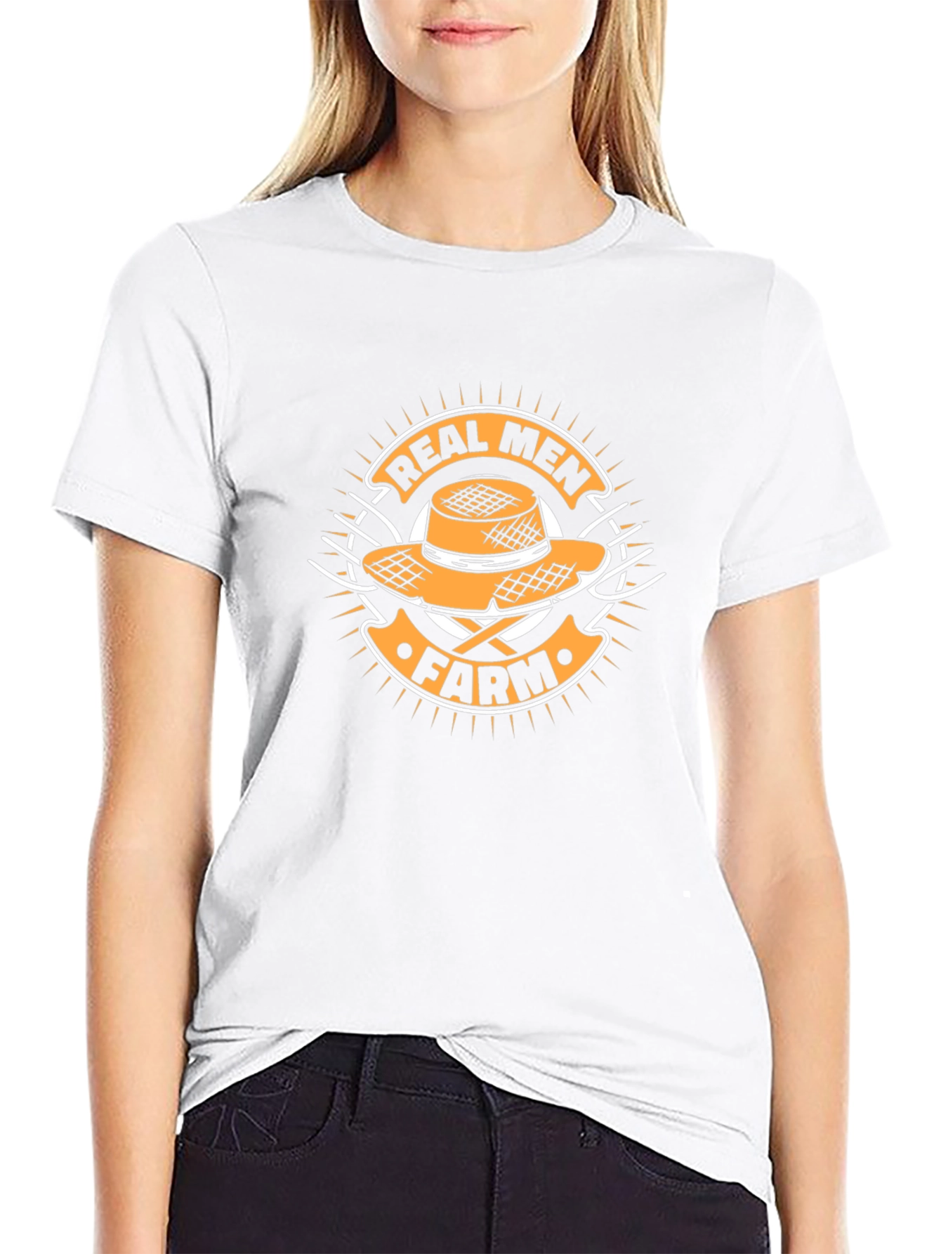 Real Men Farm T-Shirt - Black Cotton Tee