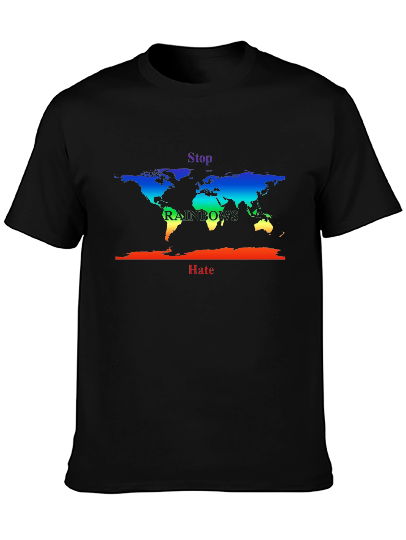 Stop Rainbows Hate Pride World Map T-Shirt